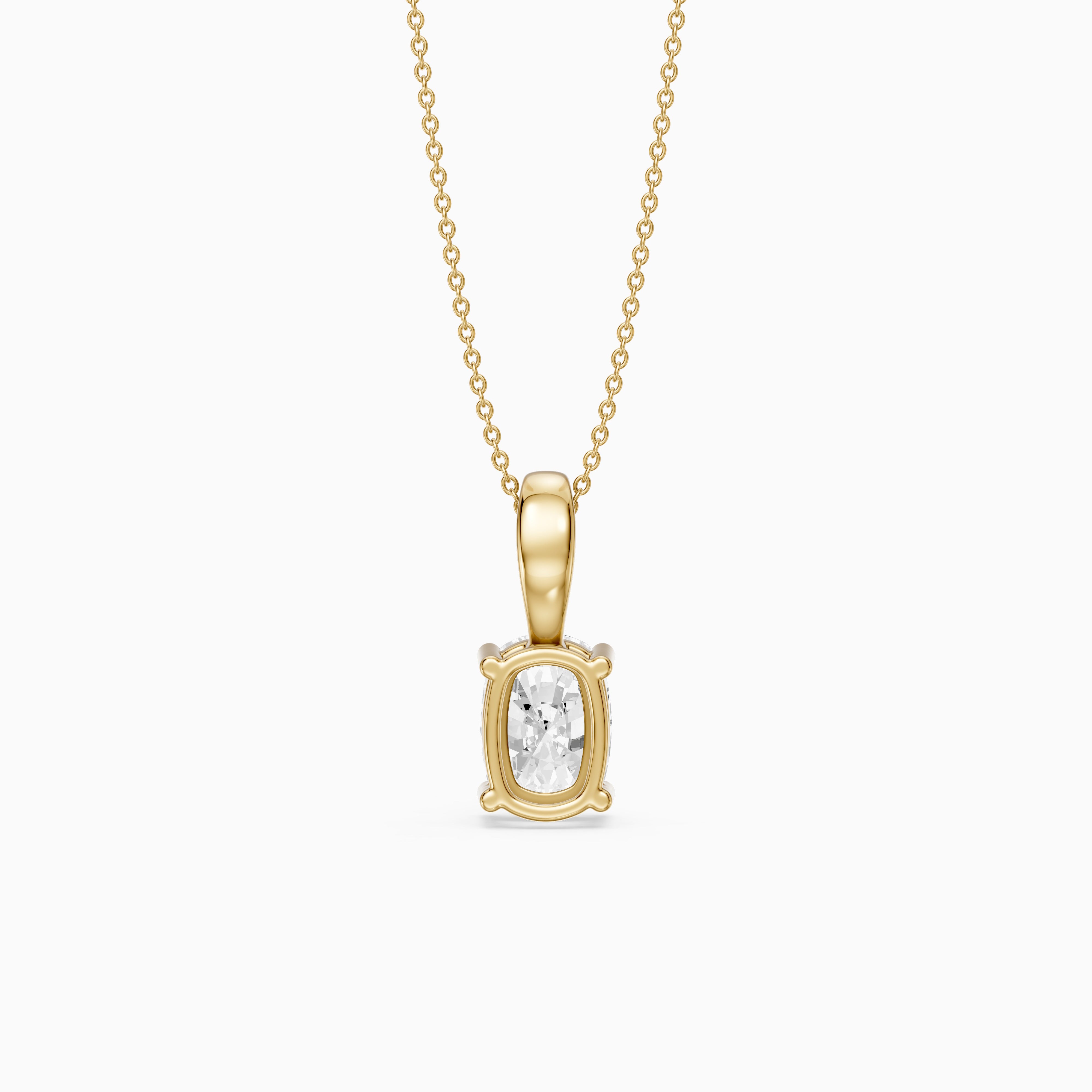 Laura Elongated Cushion Cut Lab Grown Diamond Solitaire Pendant