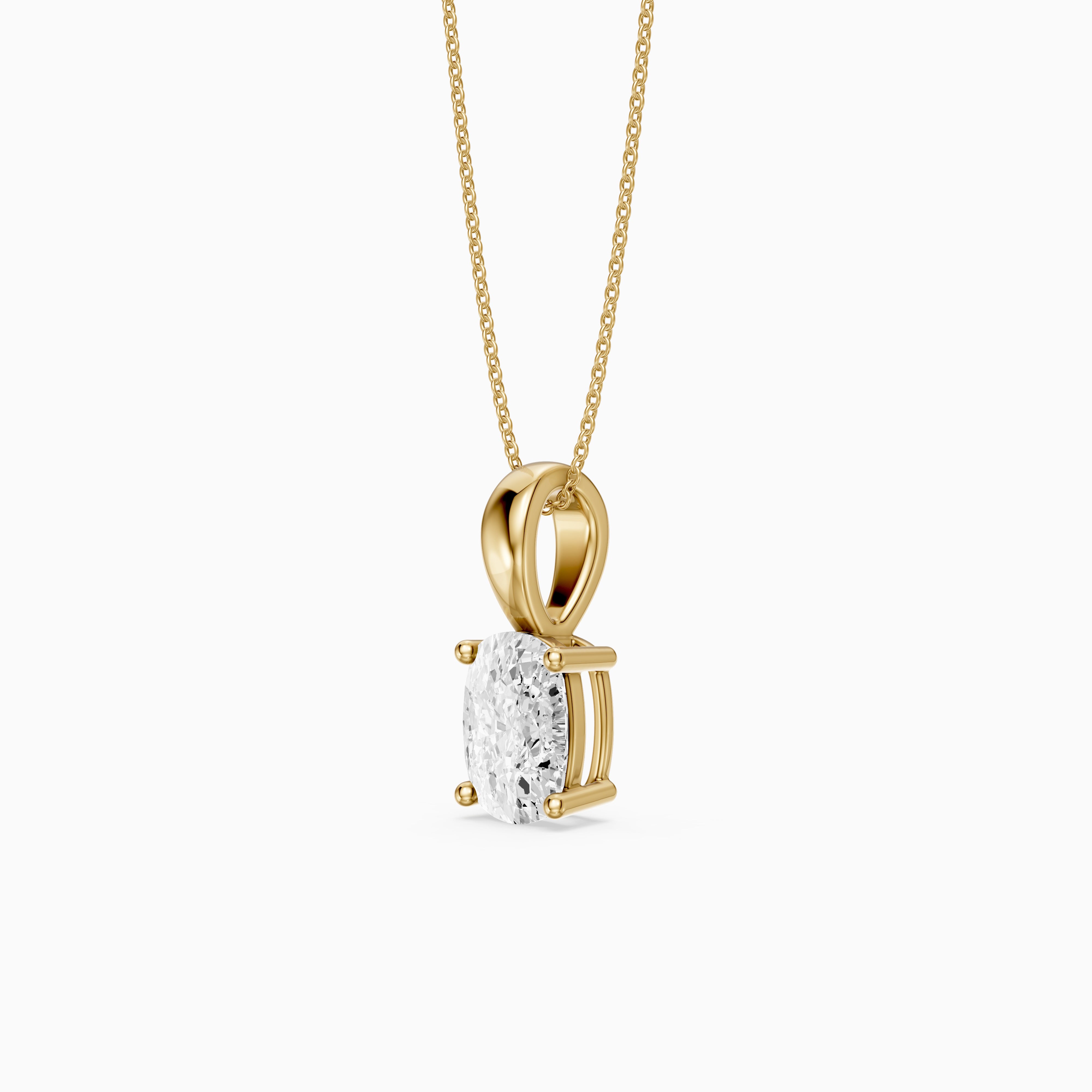 Laura Elongated Cushion Cut Lab Grown Diamond Solitaire Pendant