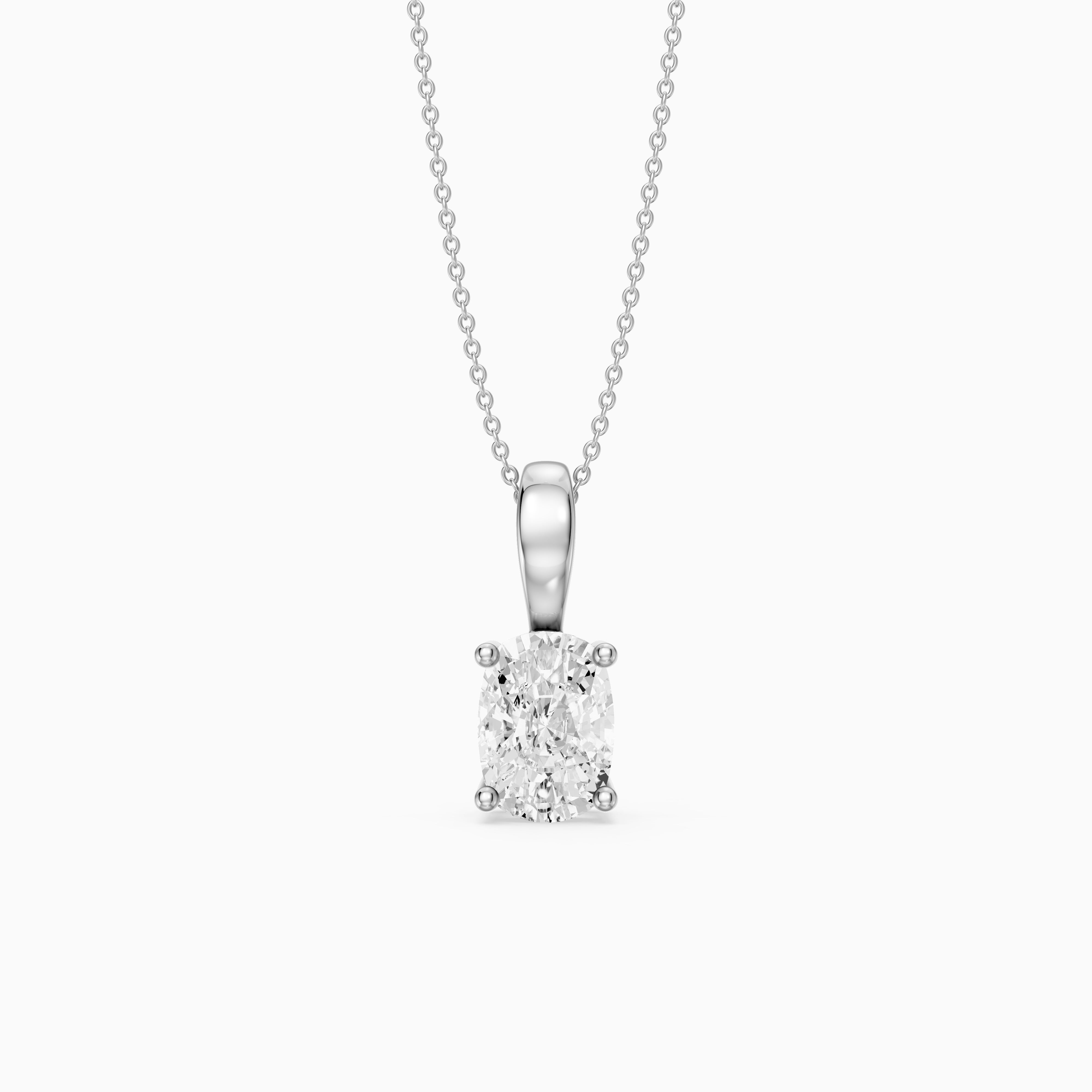Laura Elongated Cushion Cut Lab Grown Diamond Solitaire Pendant
