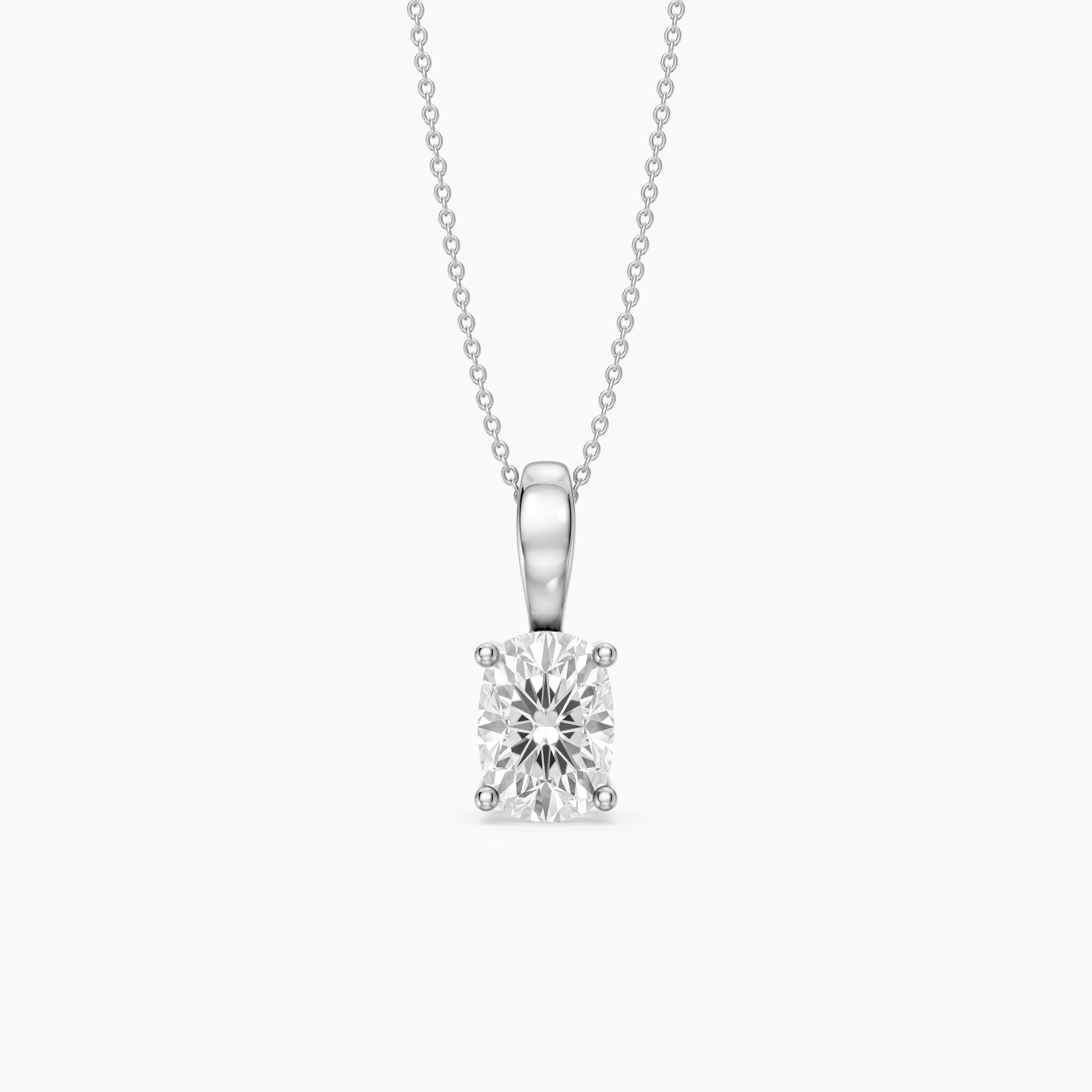 Laura Elongated Cushion Cut Lab Grown Diamond Solitaire Pendant