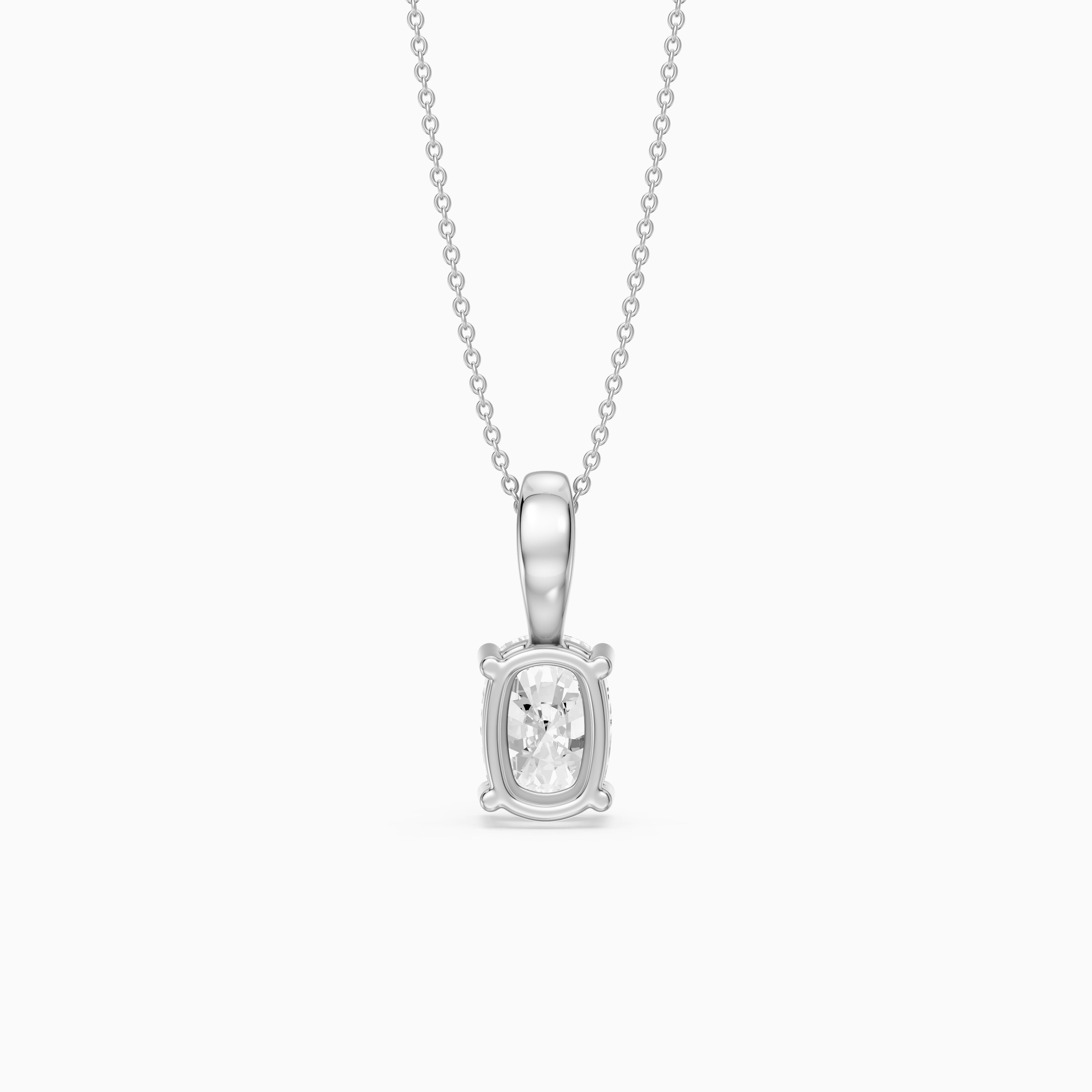 Laura Elongated Cushion Cut Lab Grown Diamond Solitaire Pendant