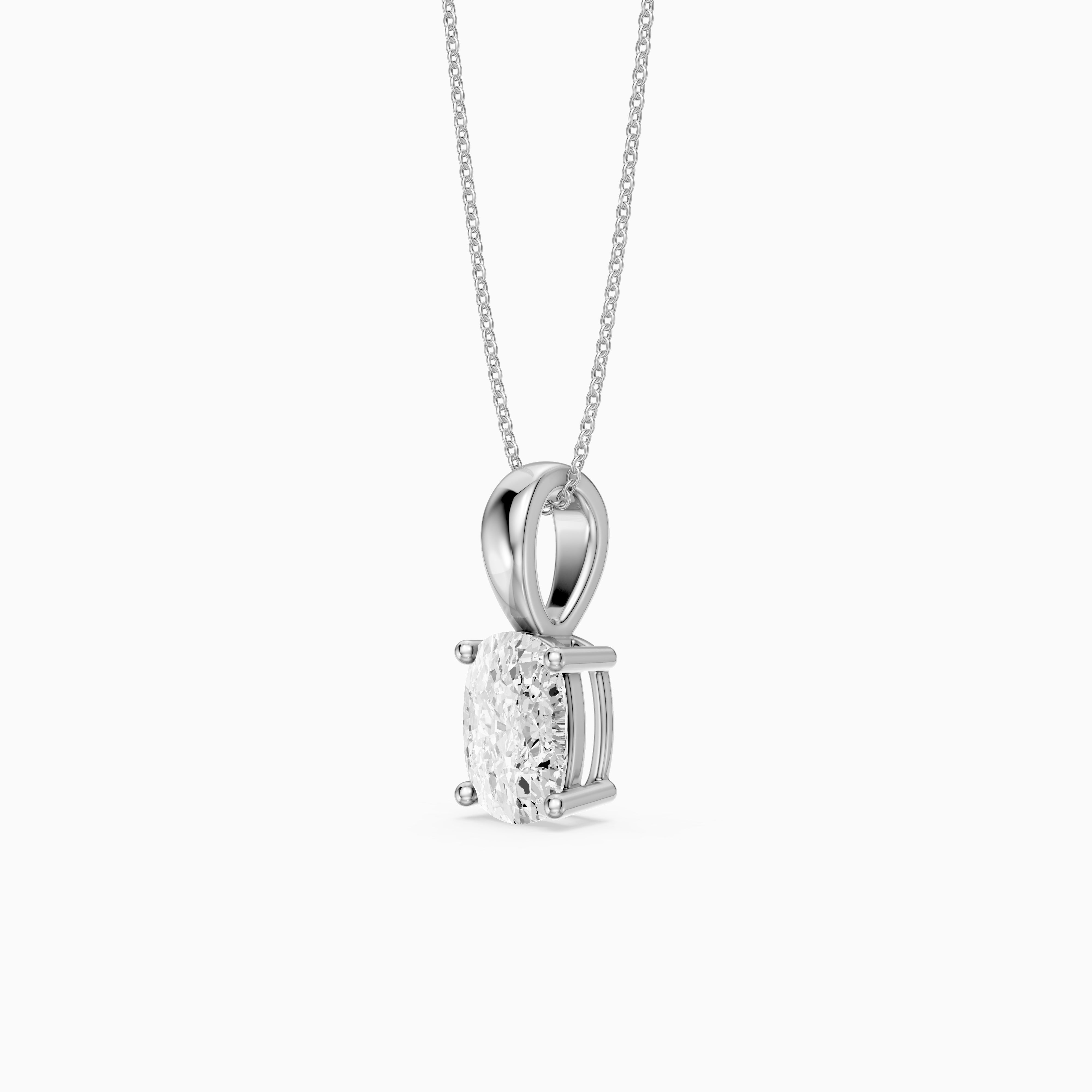 Laura Elongated Cushion Cut Lab Grown Diamond Solitaire Pendant
