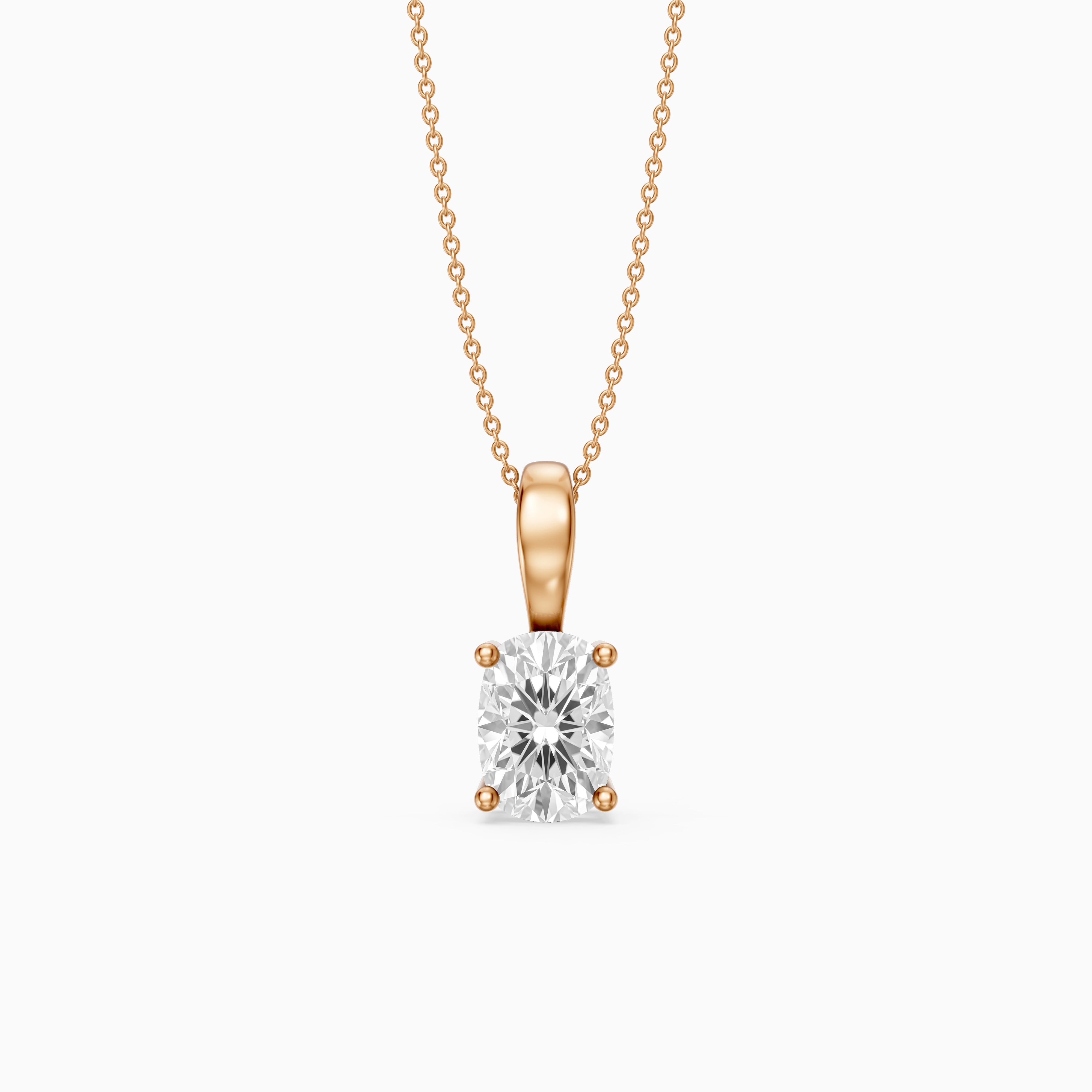 Laura Elongated Cushion Cut Lab Grown Diamond Solitaire Pendant