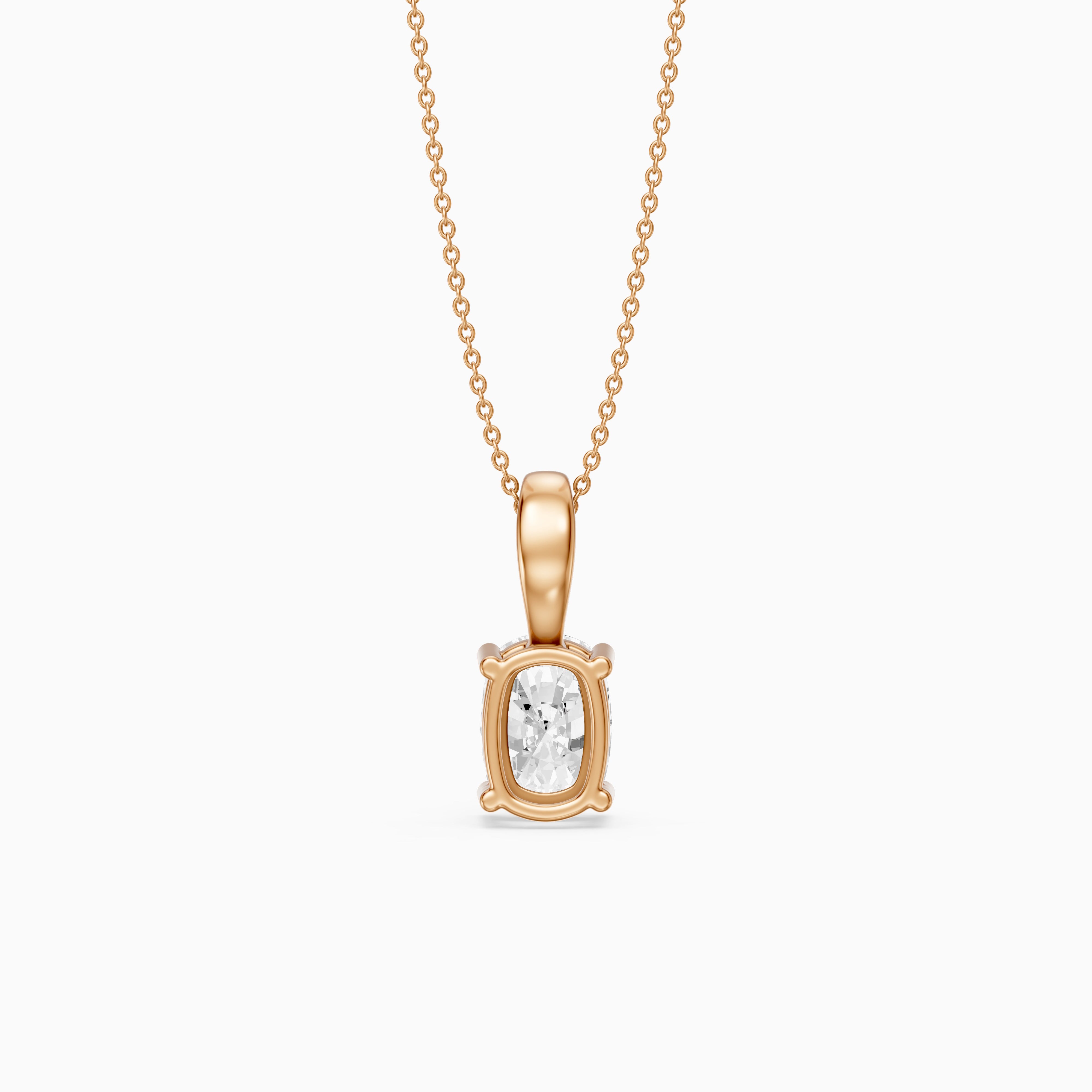 Laura Elongated Cushion Cut Lab Grown Diamond Solitaire Pendant