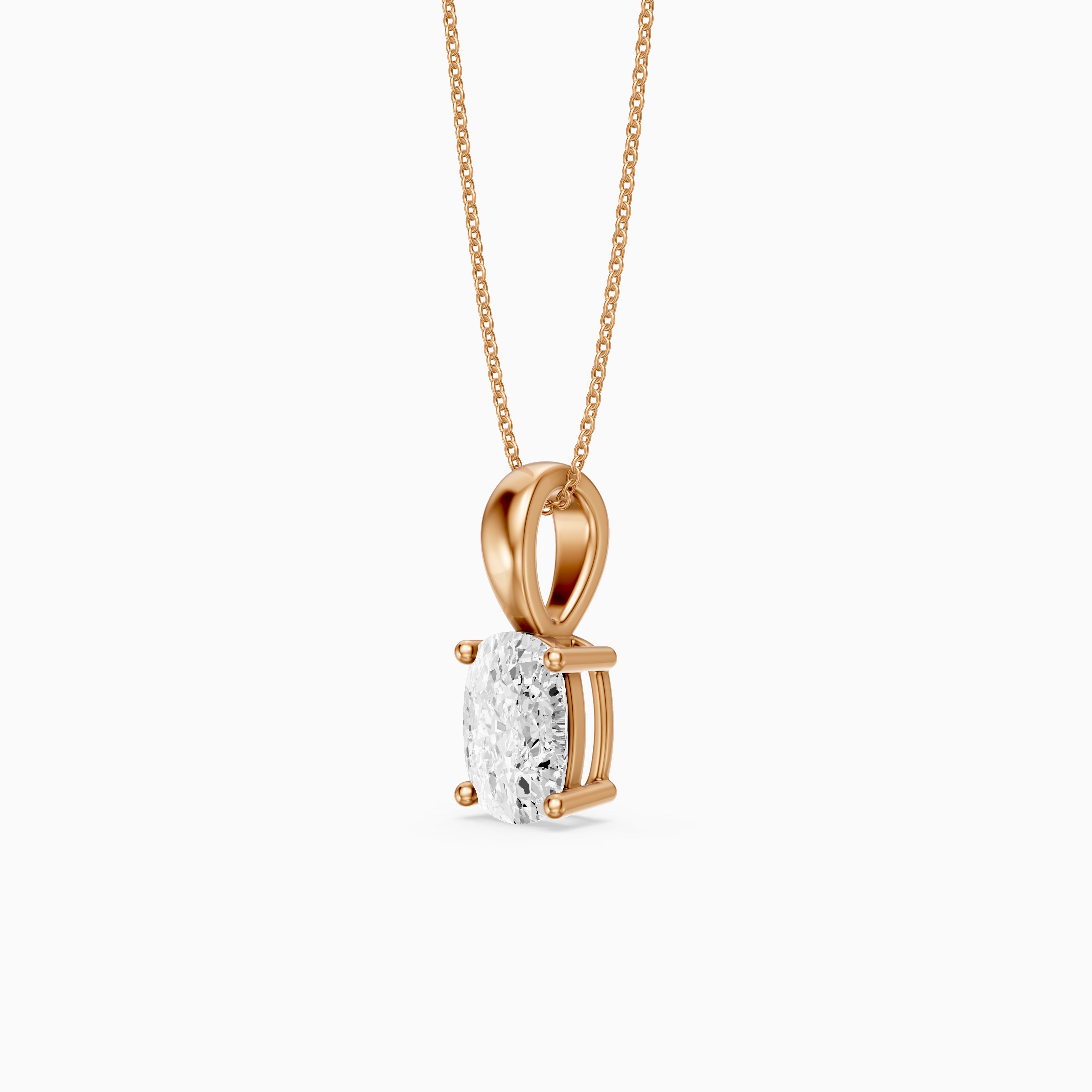 Laura Elongated Cushion Cut Lab Grown Diamond Solitaire Pendant