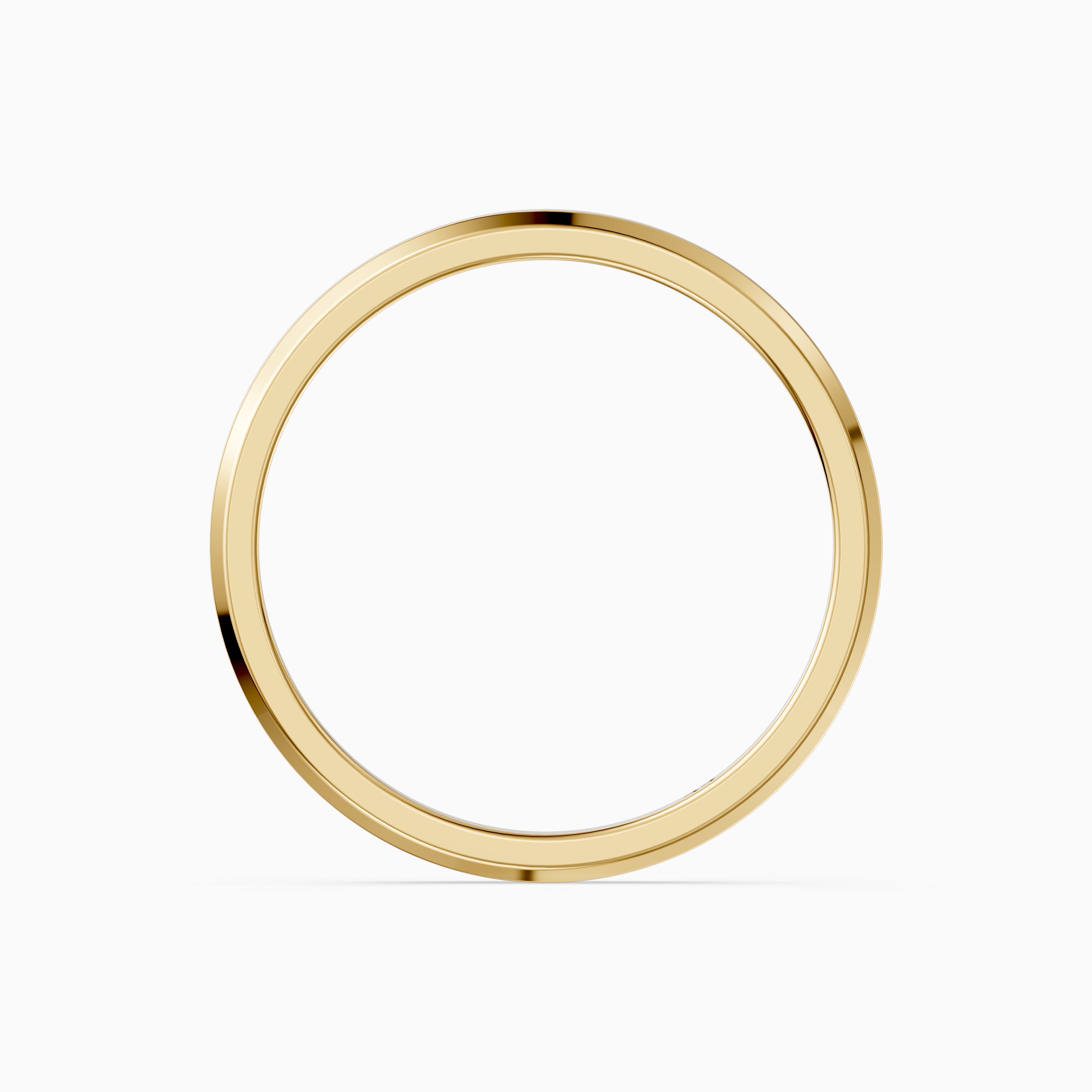 Zaria Flat Beveled Edge Plain Wedding Band