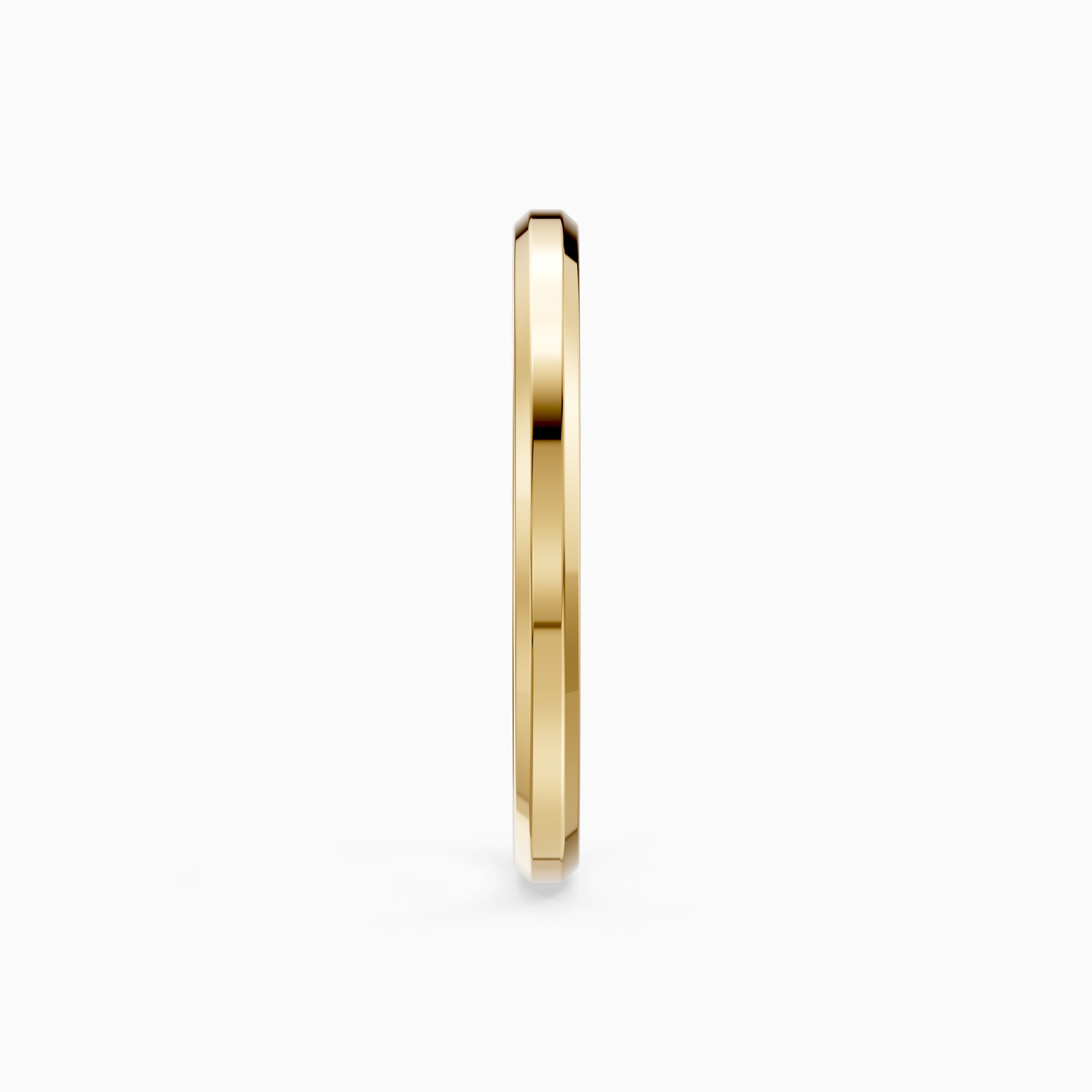 Zaria Flat Beveled Edge Plain Wedding Band