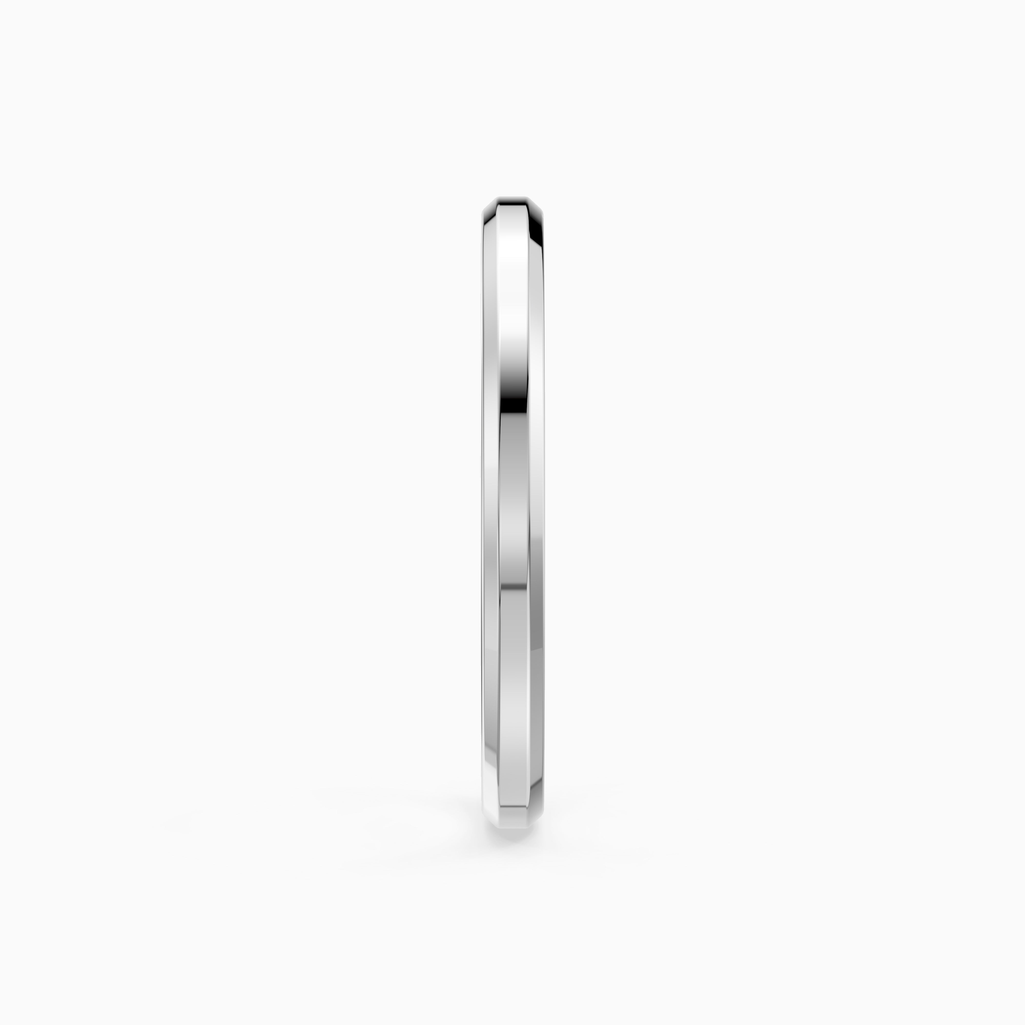 Zaria Flat Beveled Edge Plain Wedding Band