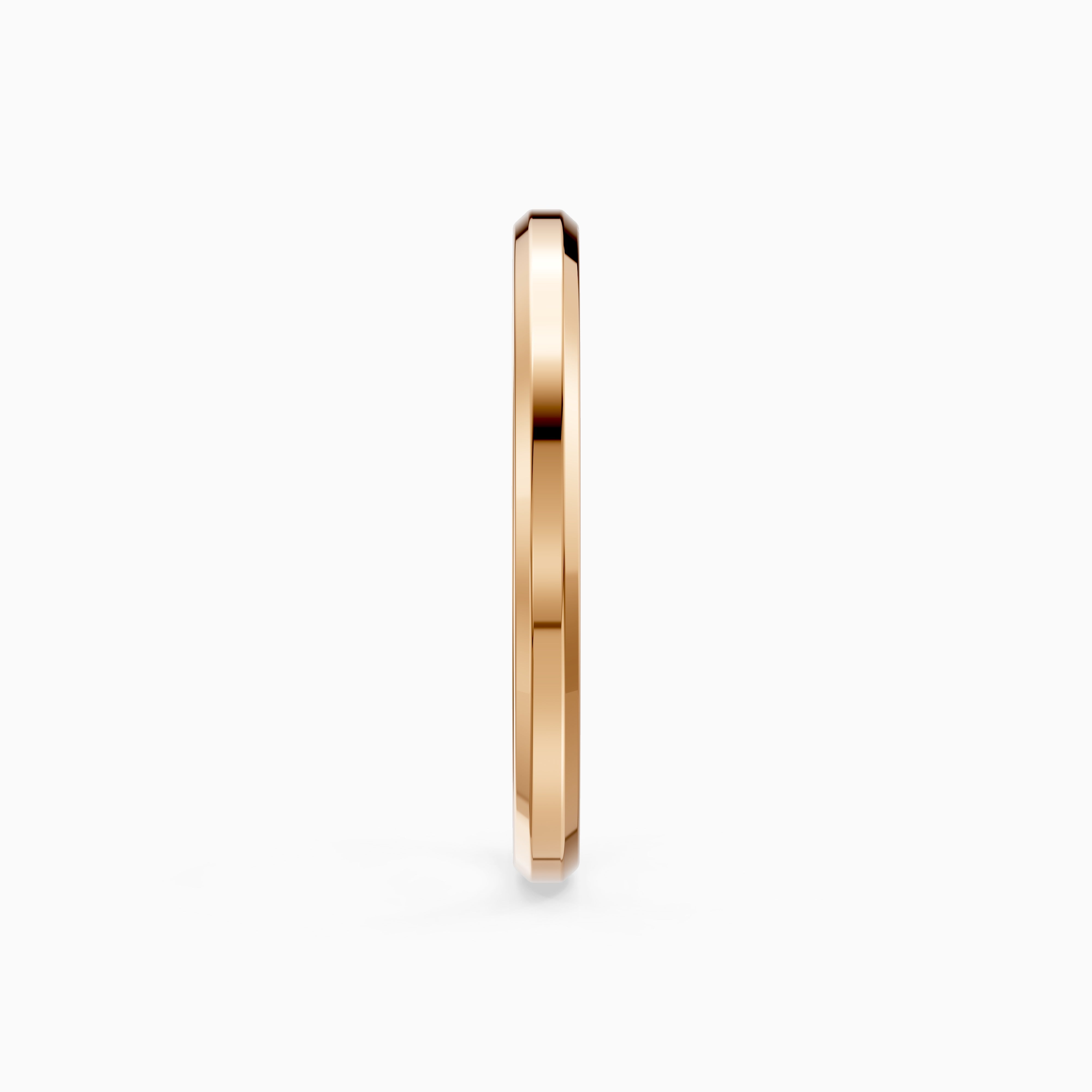 Zaria Flat Beveled Edge Plain Wedding Band