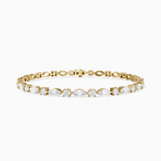 Oscar Marquise Cut and Round Cut Lab Grown Diamond Tennis Bracelet