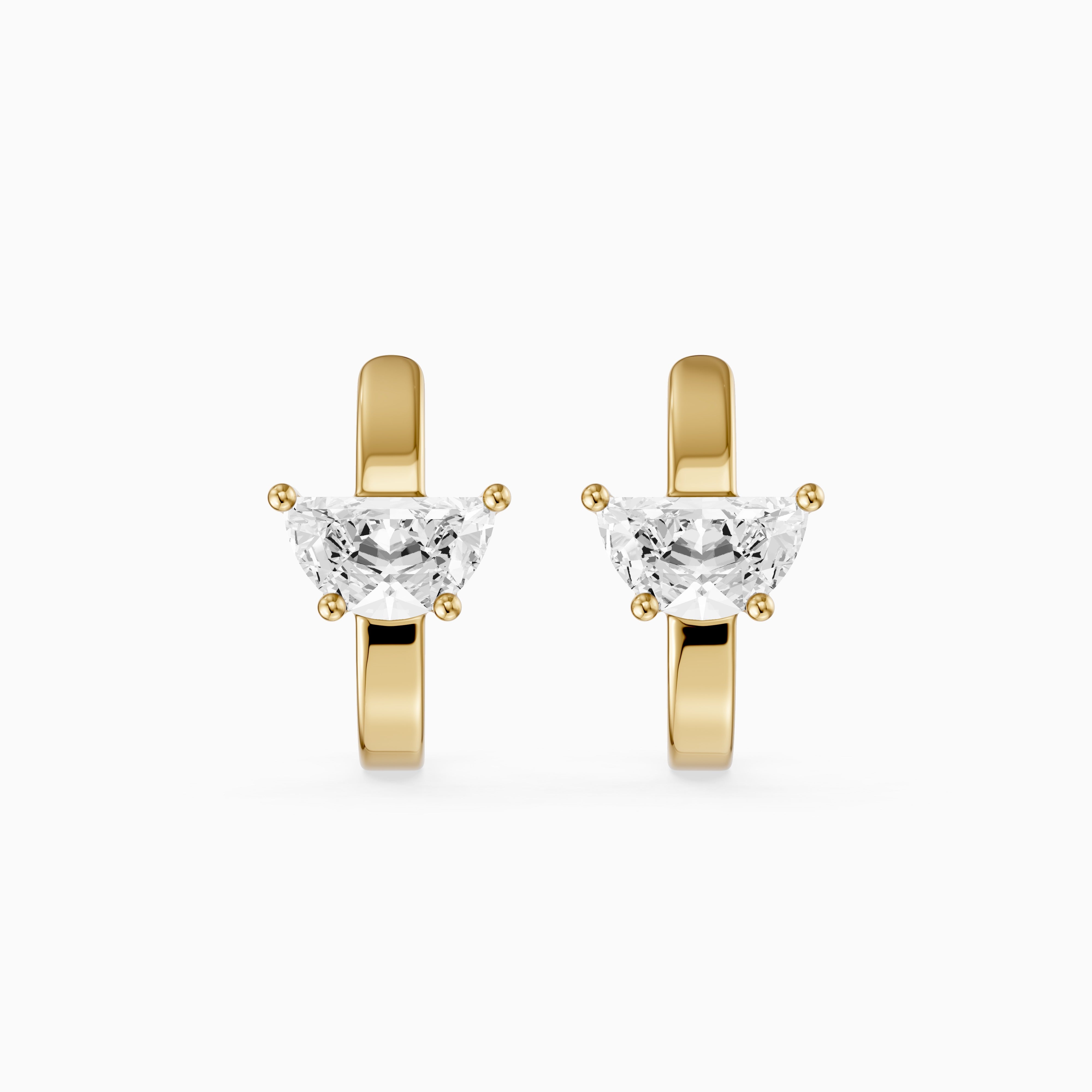 Celine Half Moon Lab Grown Diamond Ear Cuff Earrings