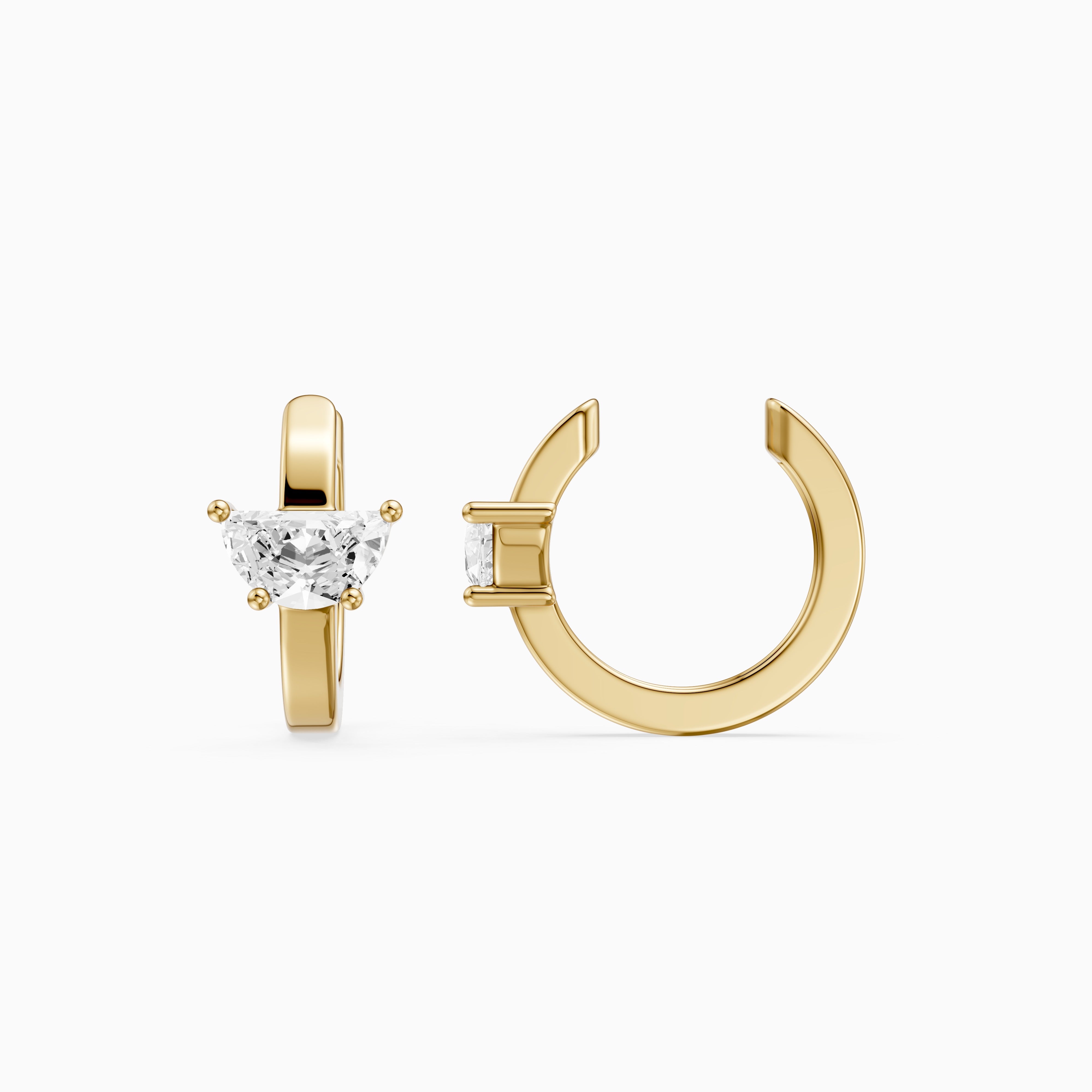 Celine Half Moon Lab Grown Diamond Ear Cuff Earrings