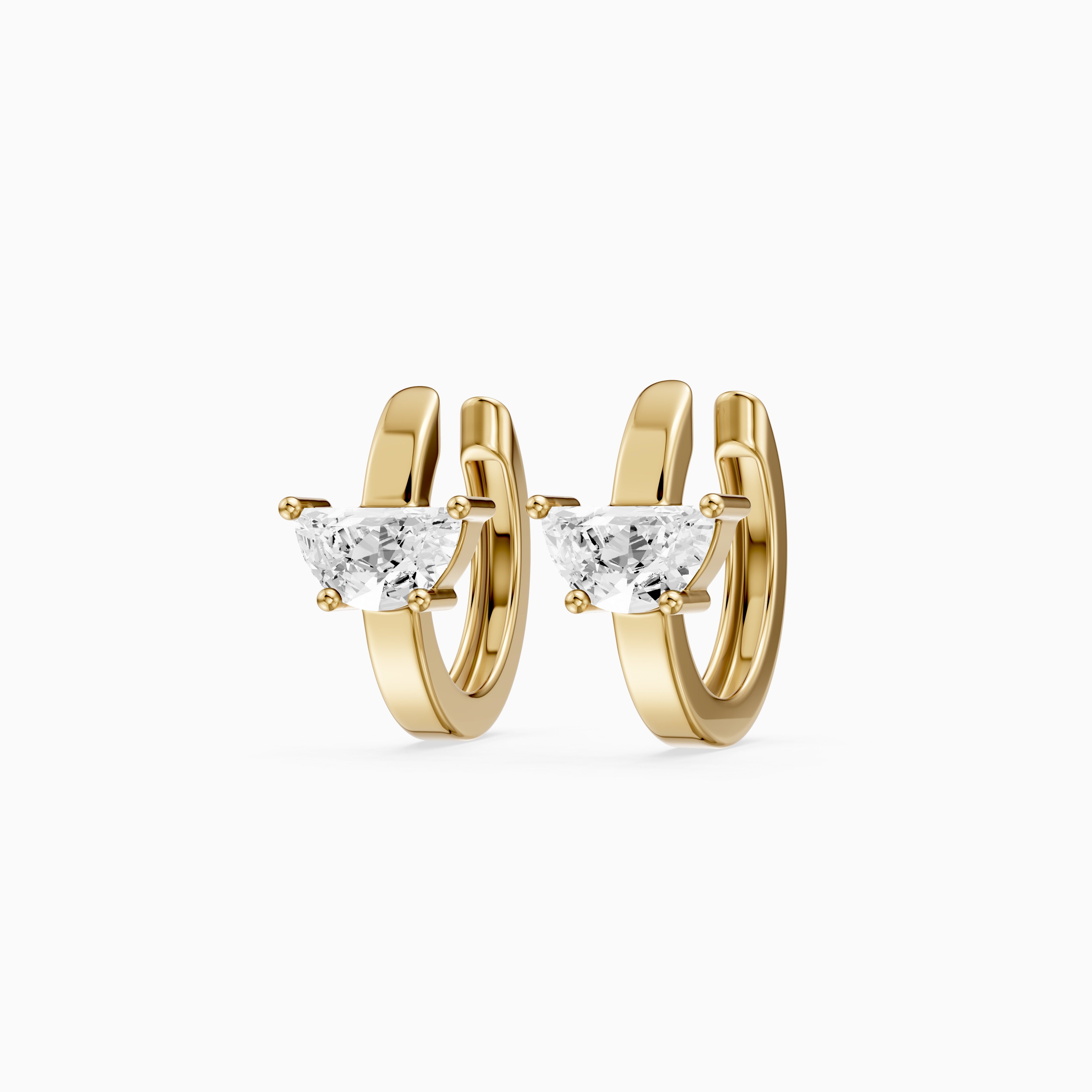 Celine Half Moon Lab Grown Diamond Ear Cuff Earrings
