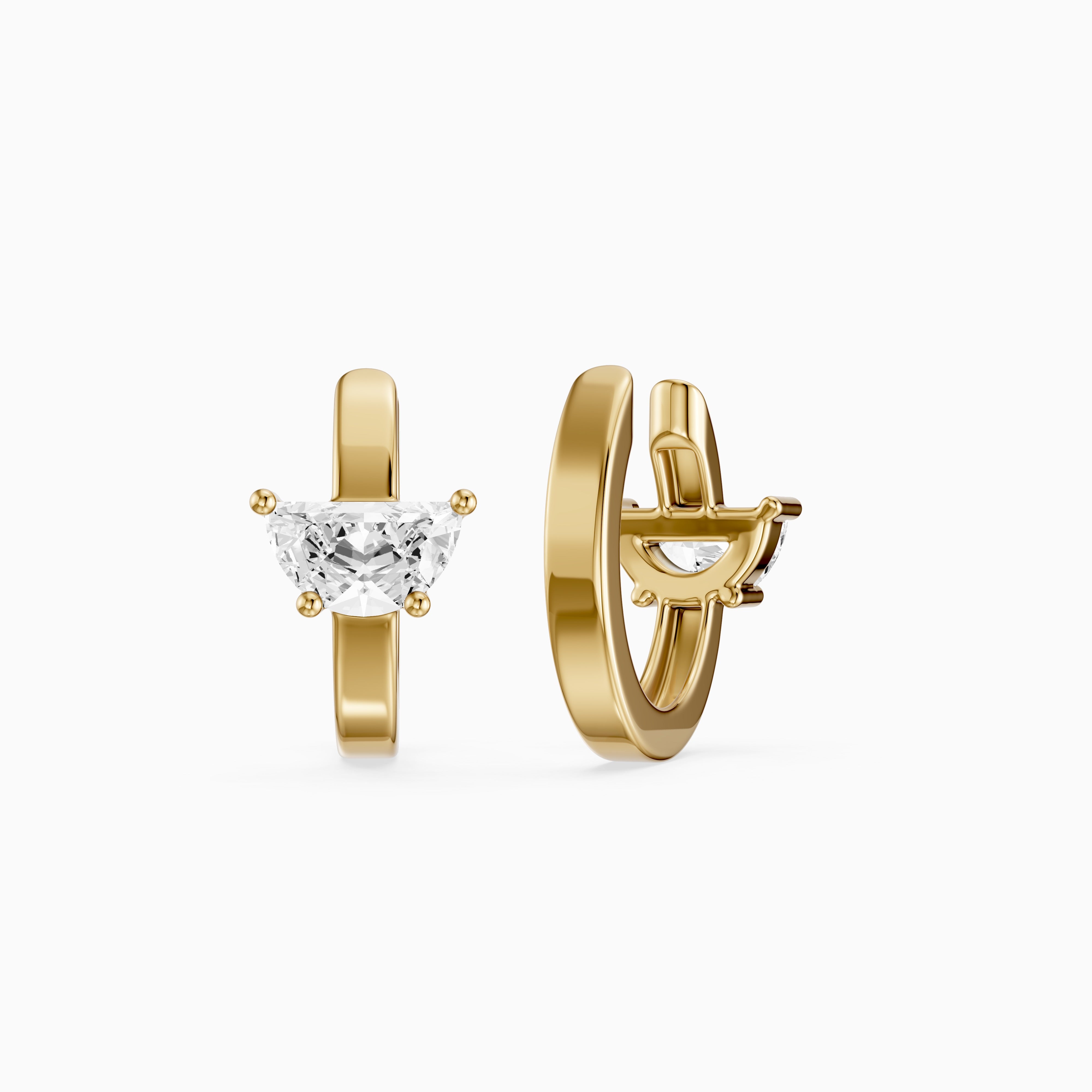 Celine Half Moon Lab Grown Diamond Ear Cuff Earrings