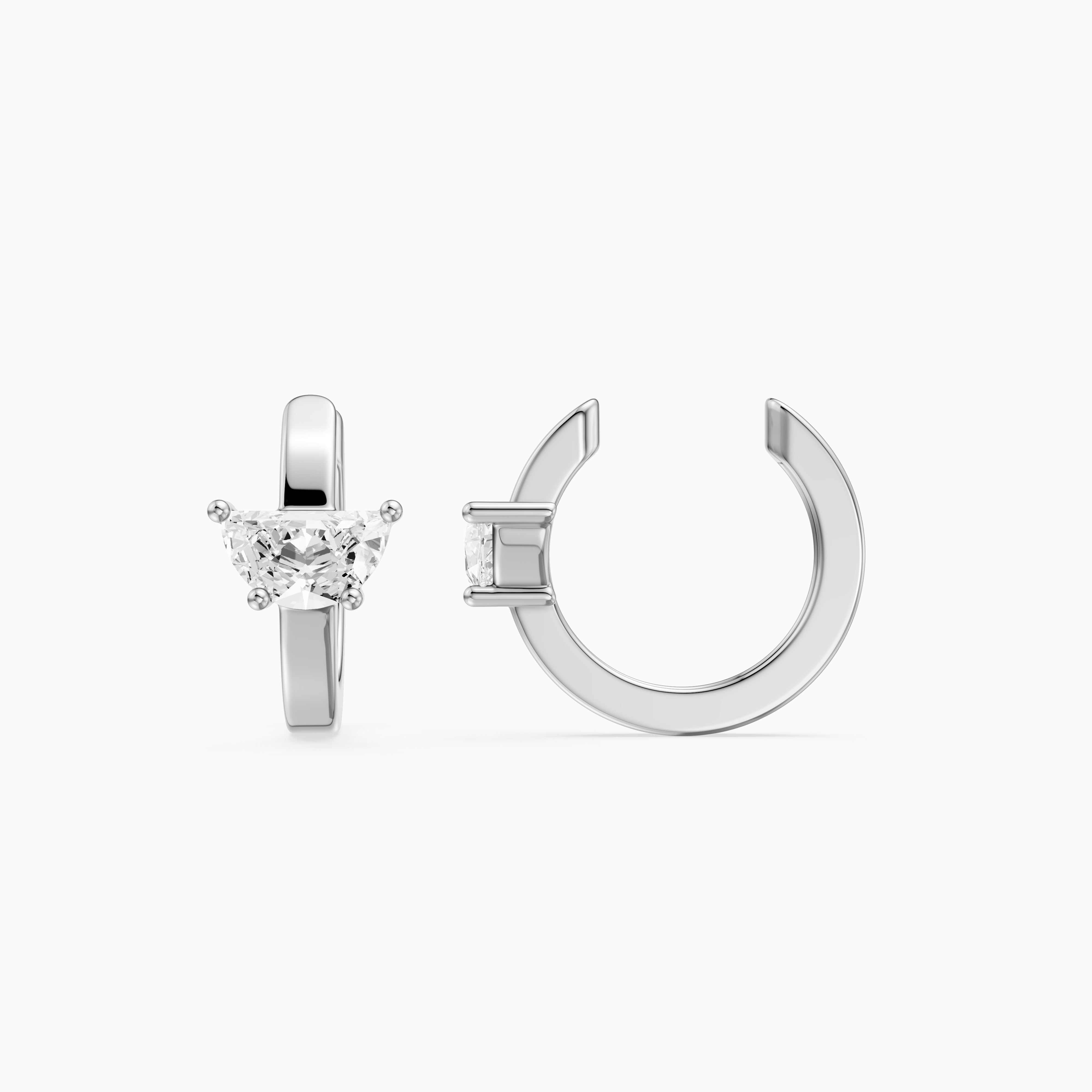Celine Half Moon Lab Grown Diamond Ear Cuff Earrings