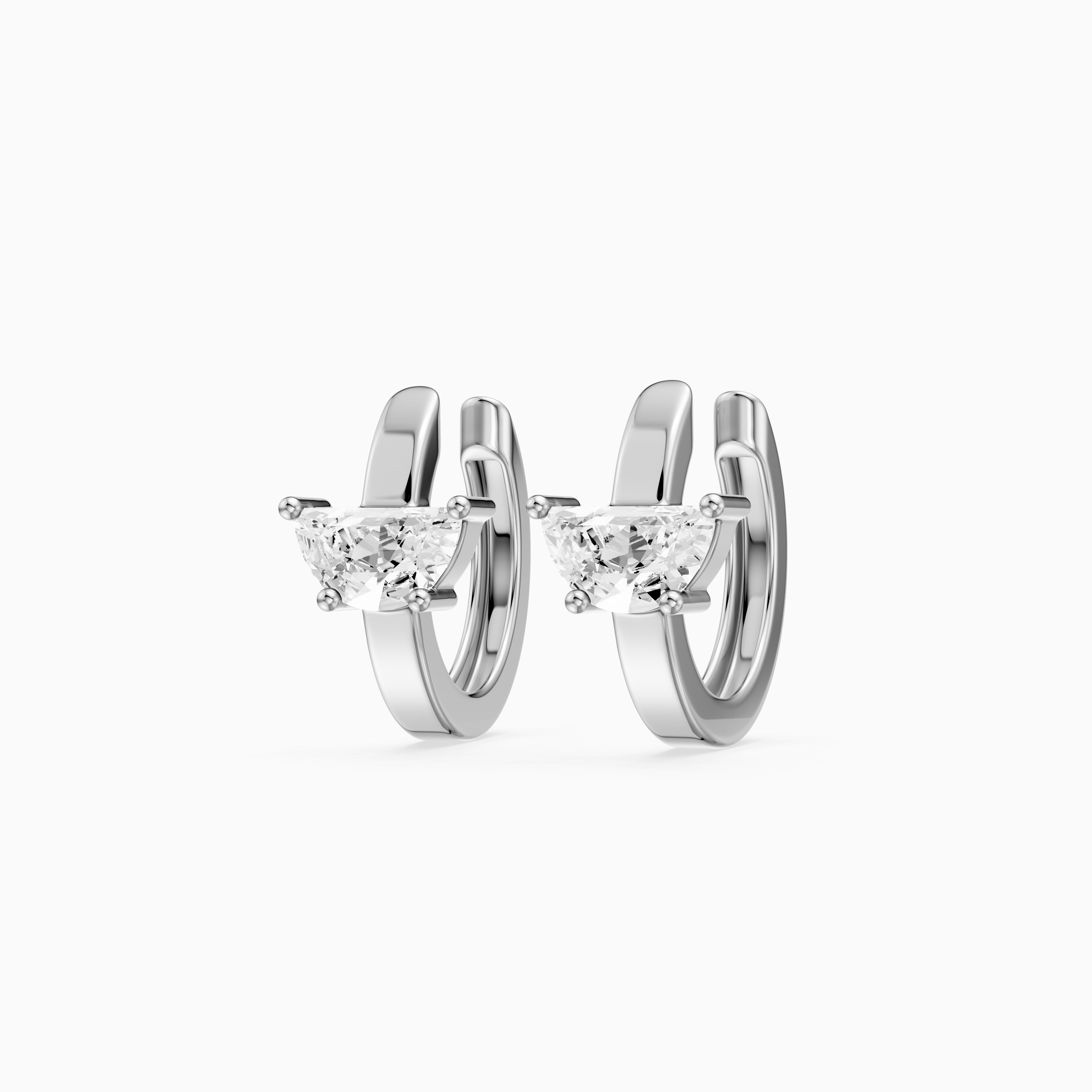 Celine Half Moon Lab Grown Diamond Ear Cuff Earrings