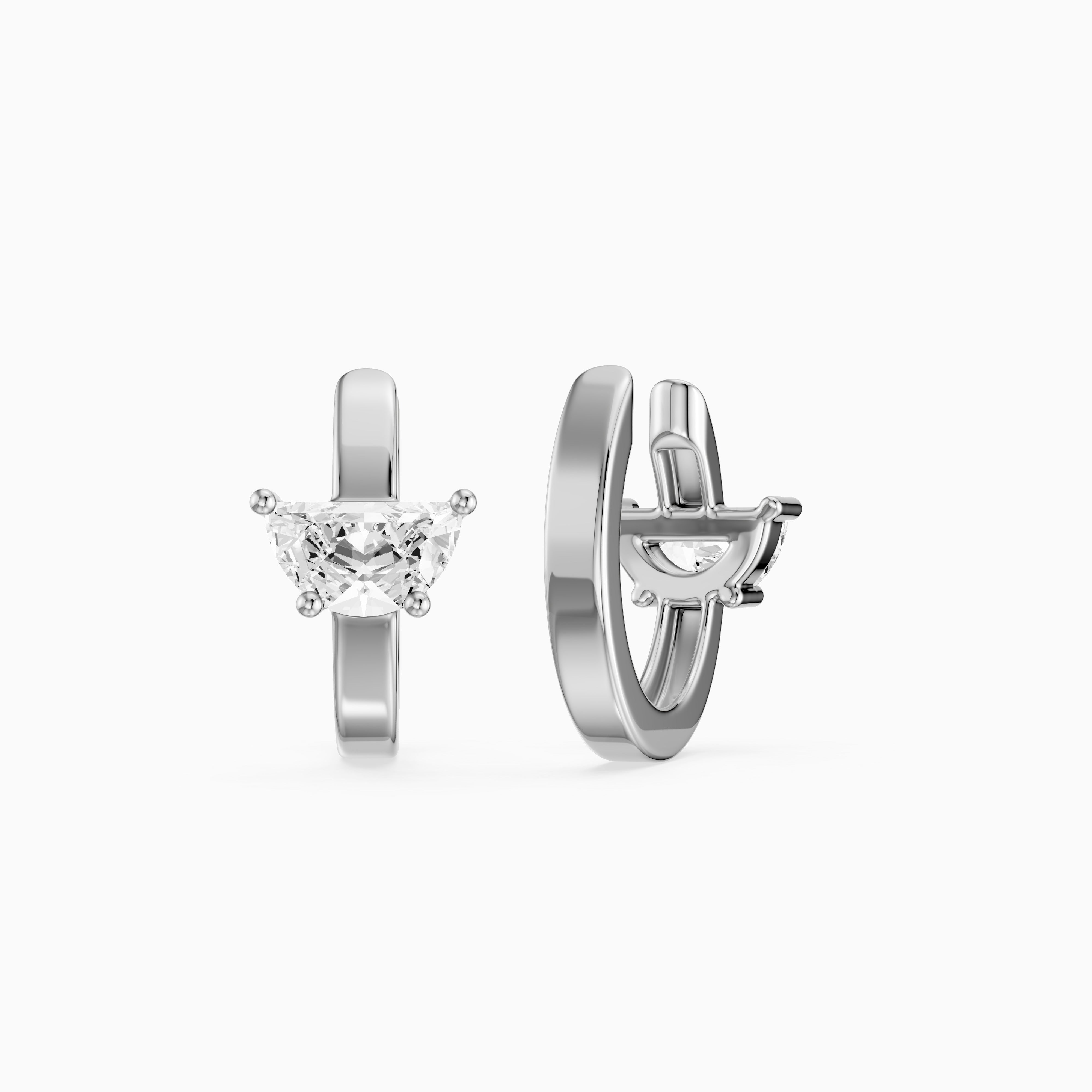 Celine Half Moon Lab Grown Diamond Ear Cuff Earrings