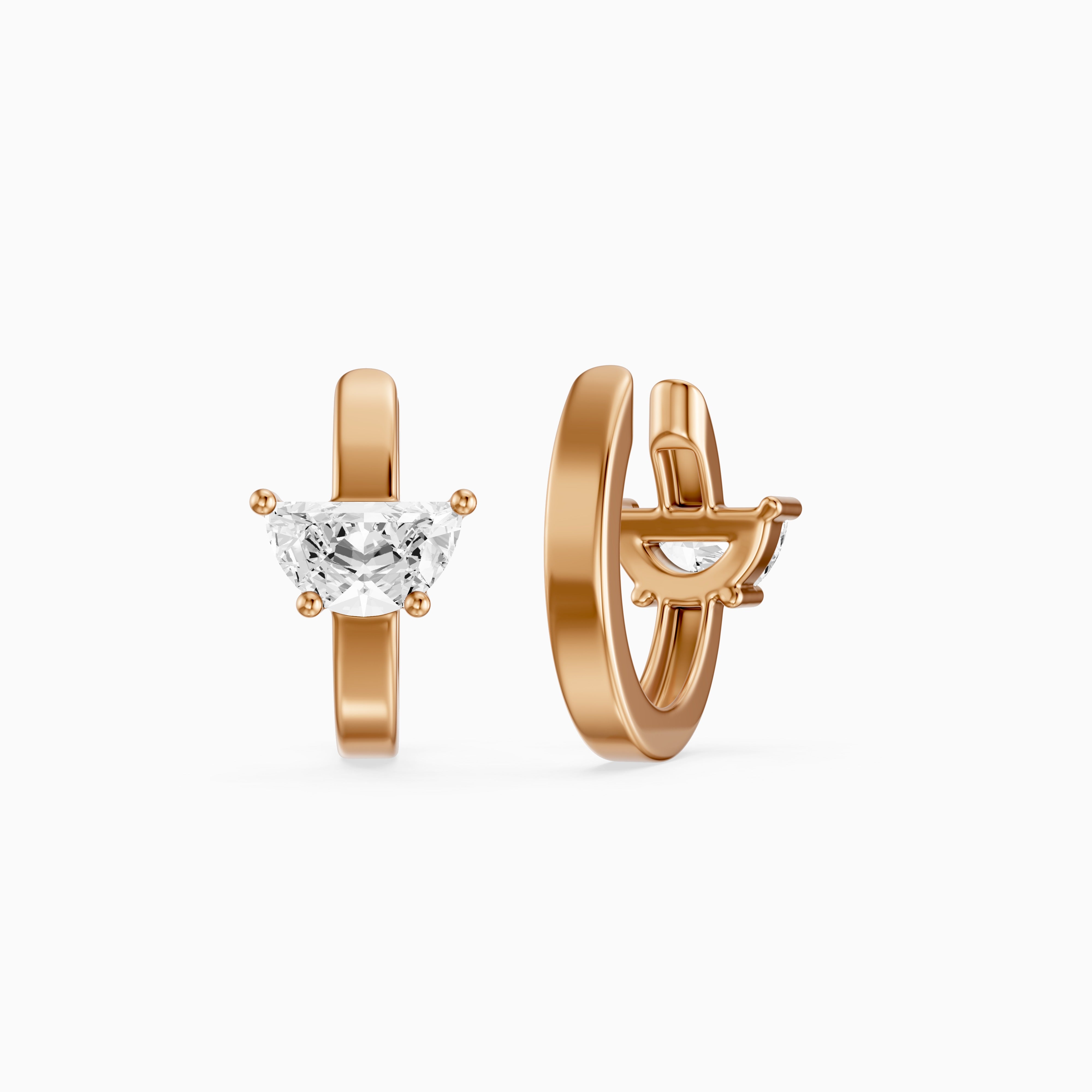 Celine Half Moon Lab Grown Diamond Ear Cuff Earrings