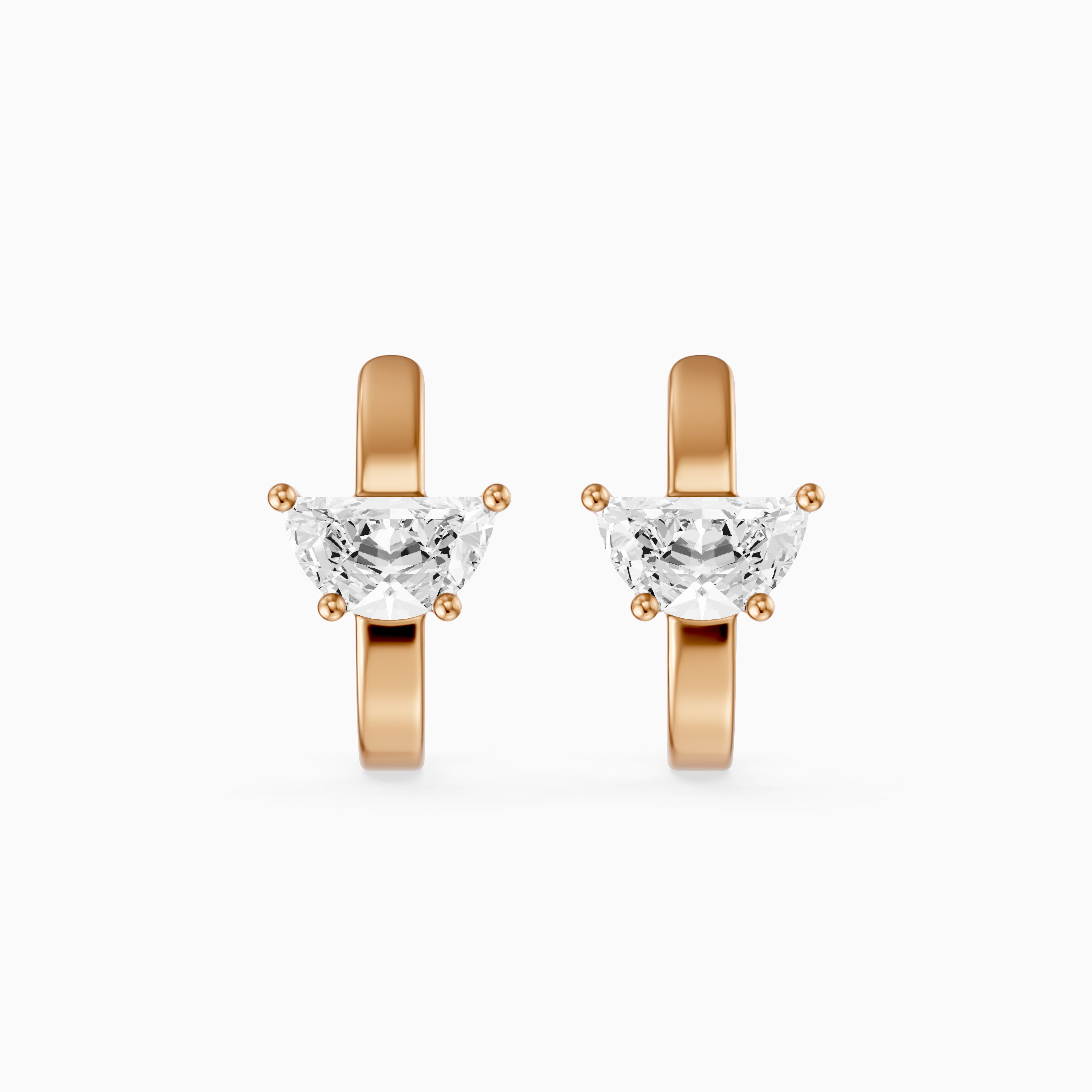 Celine Half Moon Lab Grown Diamond Ear Cuff Earrings