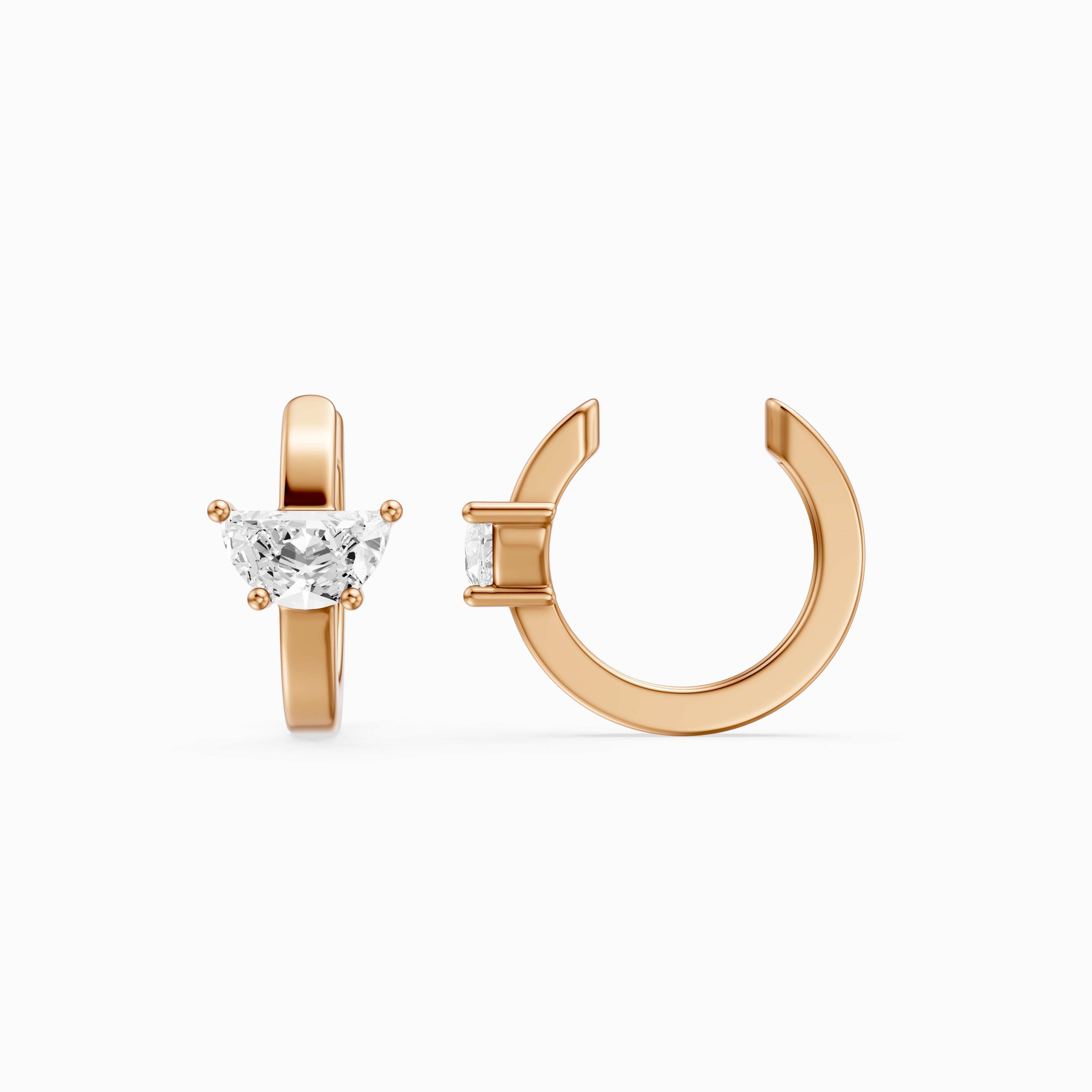 Celine Half Moon Lab Grown Diamond Ear Cuff Earrings