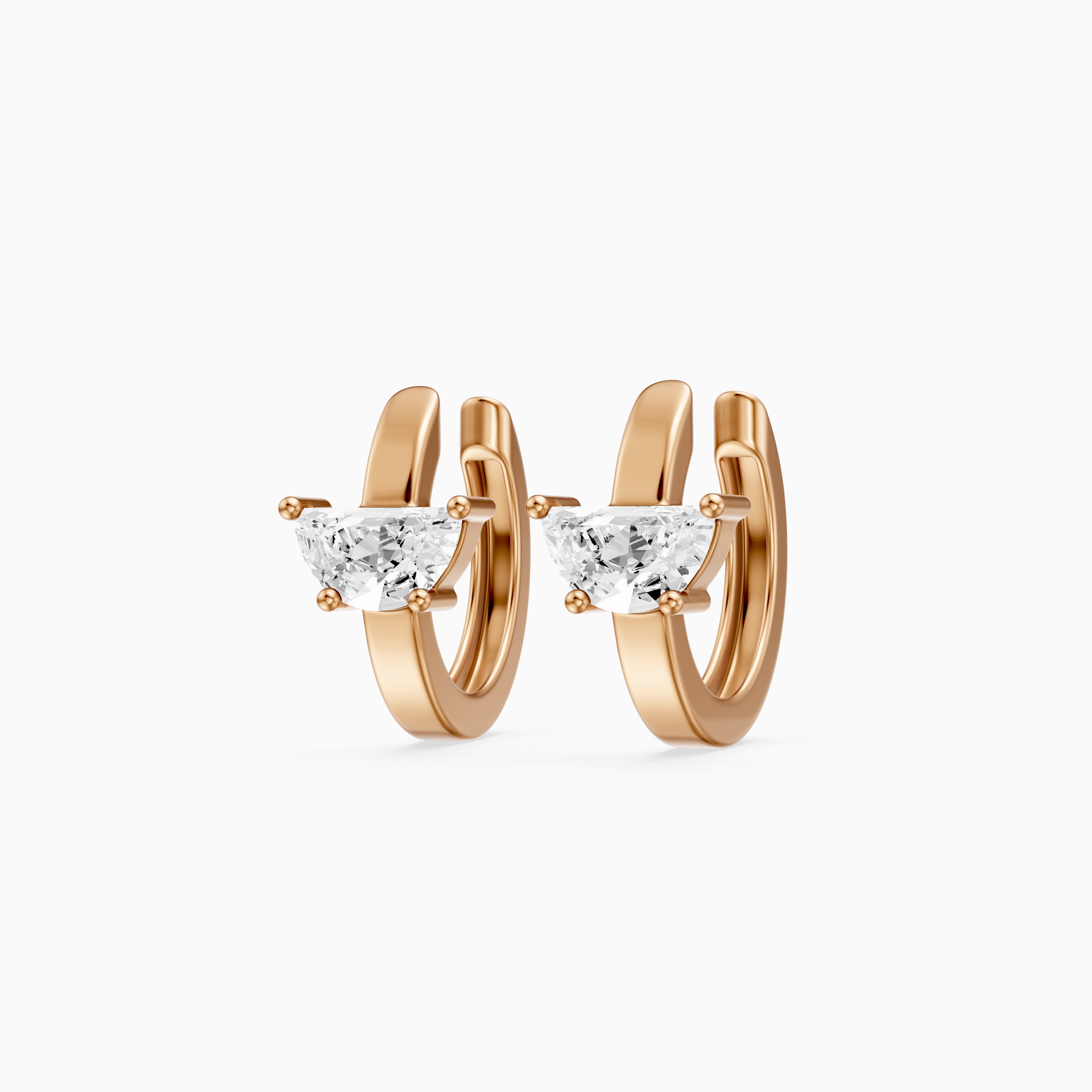 Celine Half Moon Lab Grown Diamond Ear Cuff Earrings