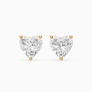 Cristina Heart Shape Lab Grown Diamond Solitaire Stud Earrings