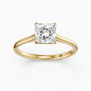 Brenda Princess Cut Solitaire Cathedral Style Lab Grown Engagement Ring