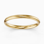 Nova Half Round Step Edge Plain Wedding Band