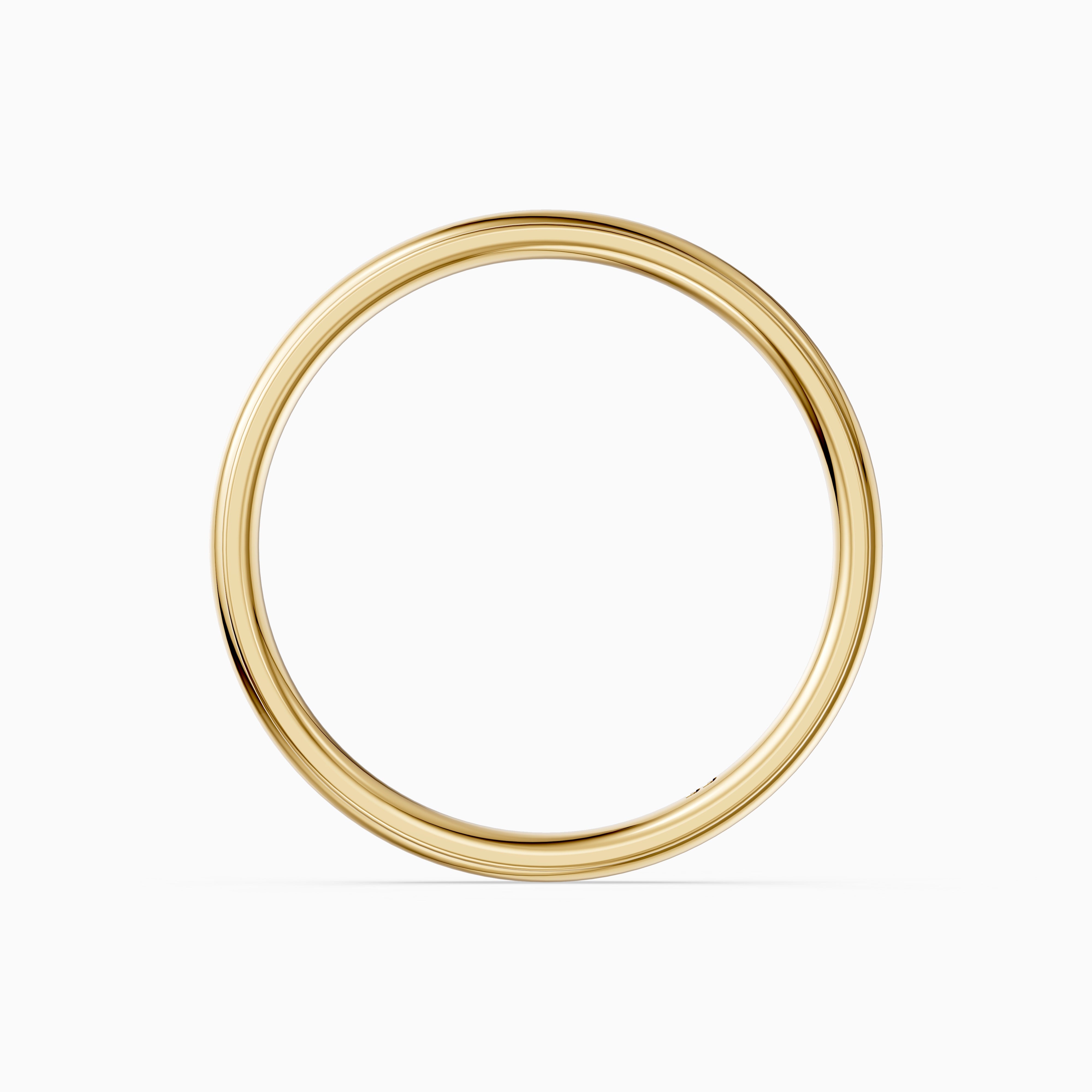 Nova Half Round Step Edge Plain Wedding Band