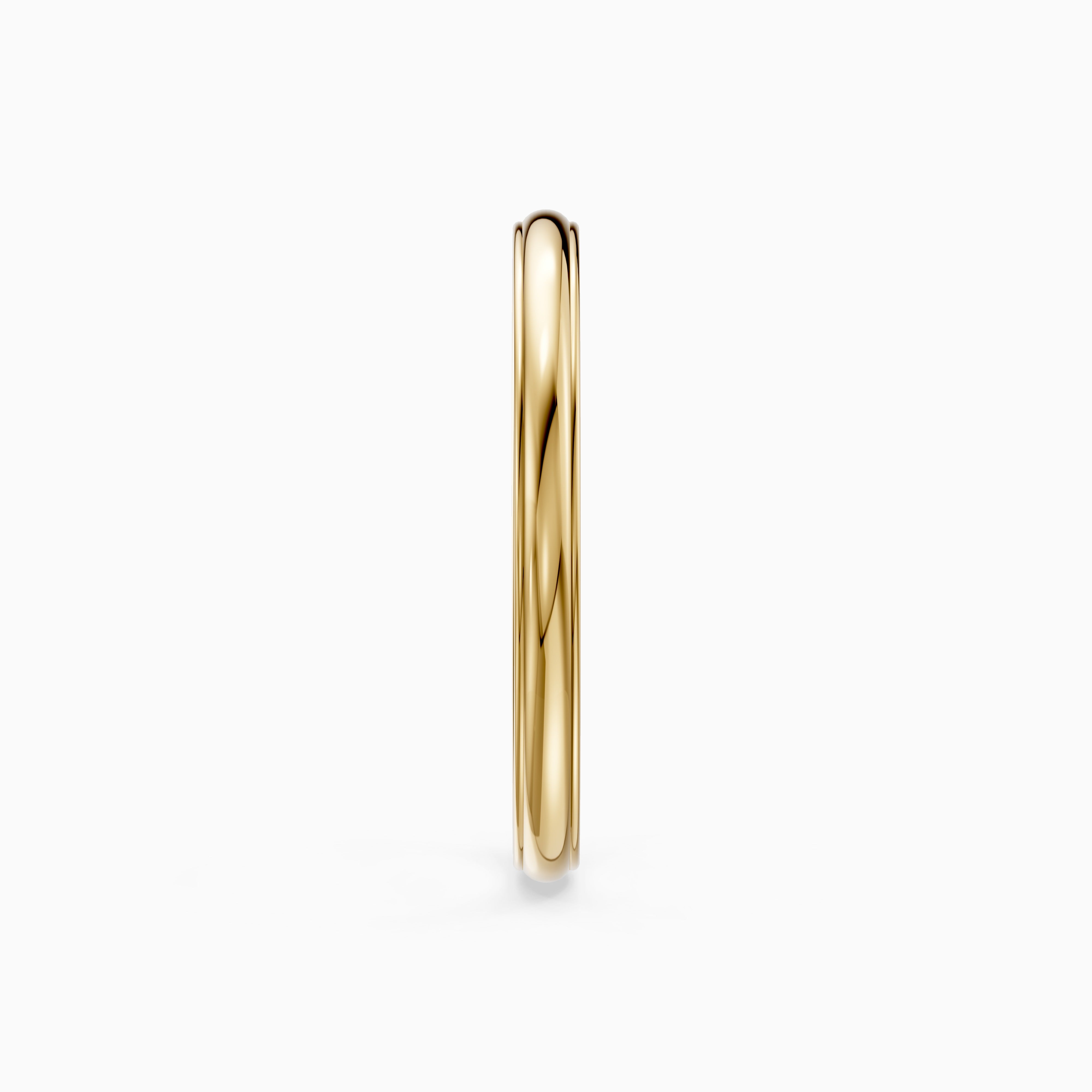 Nova Half Round Step Edge Plain Wedding Band