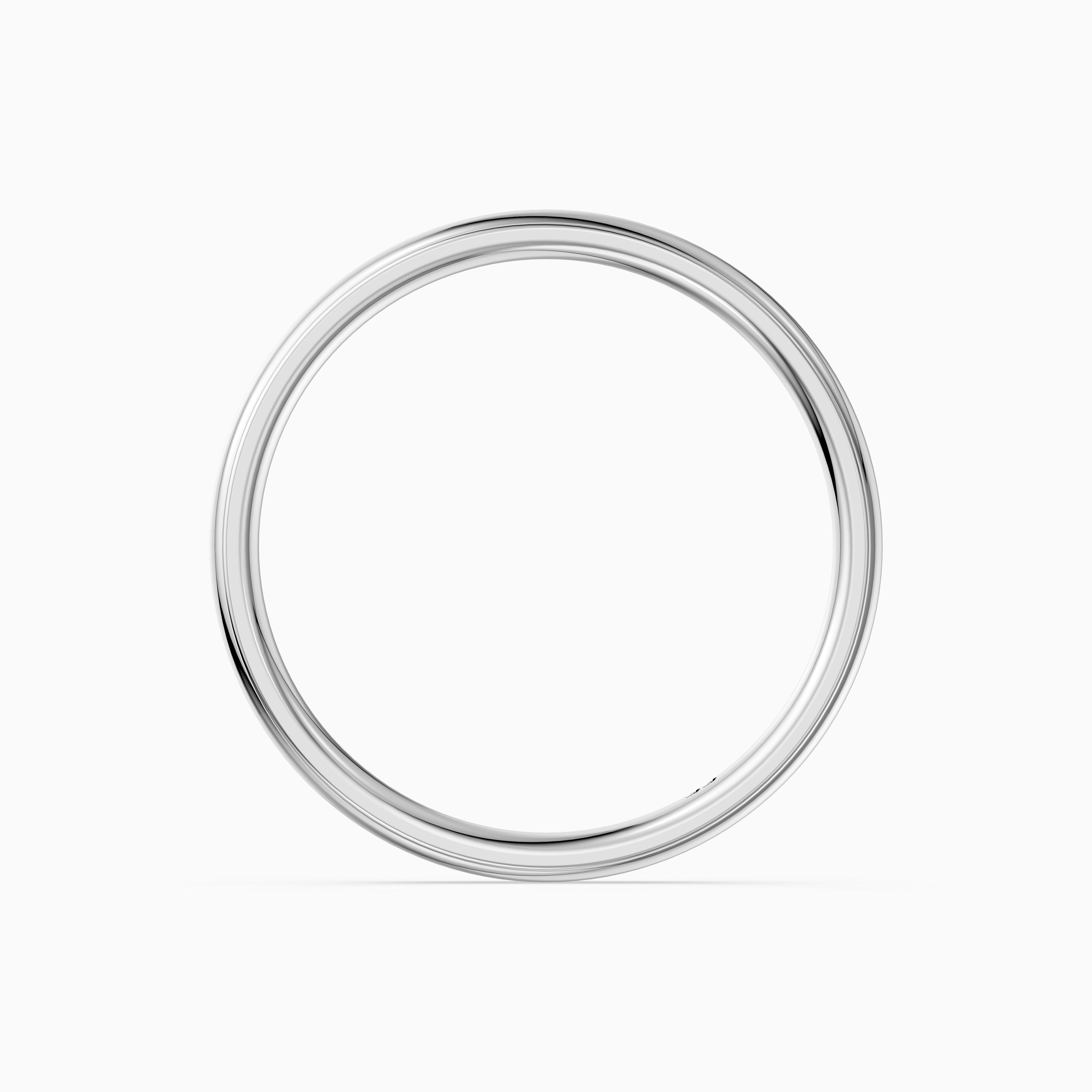 Nova Half Round Step Edge Plain Wedding Band