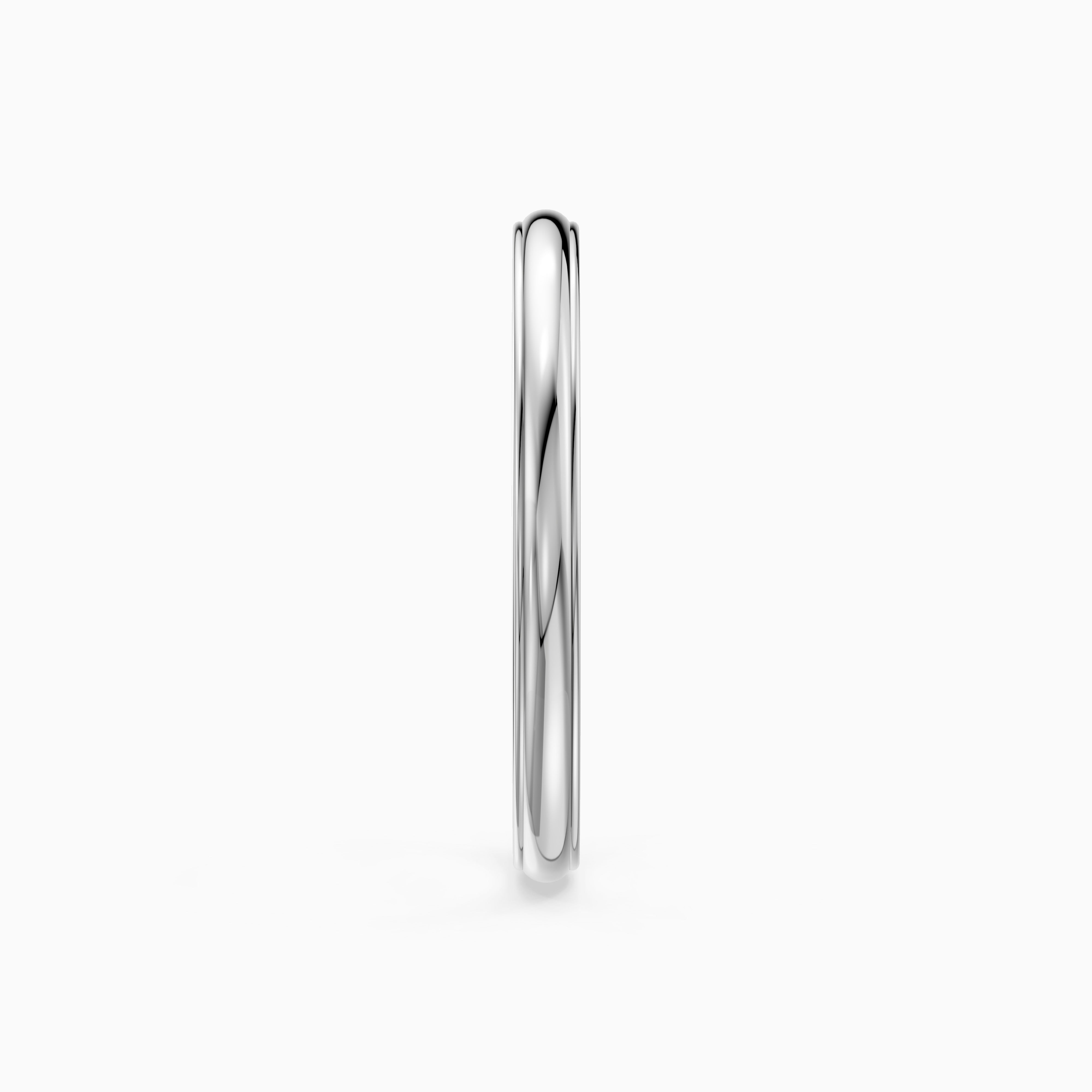 Nova Half Round Step Edge Plain Wedding Band