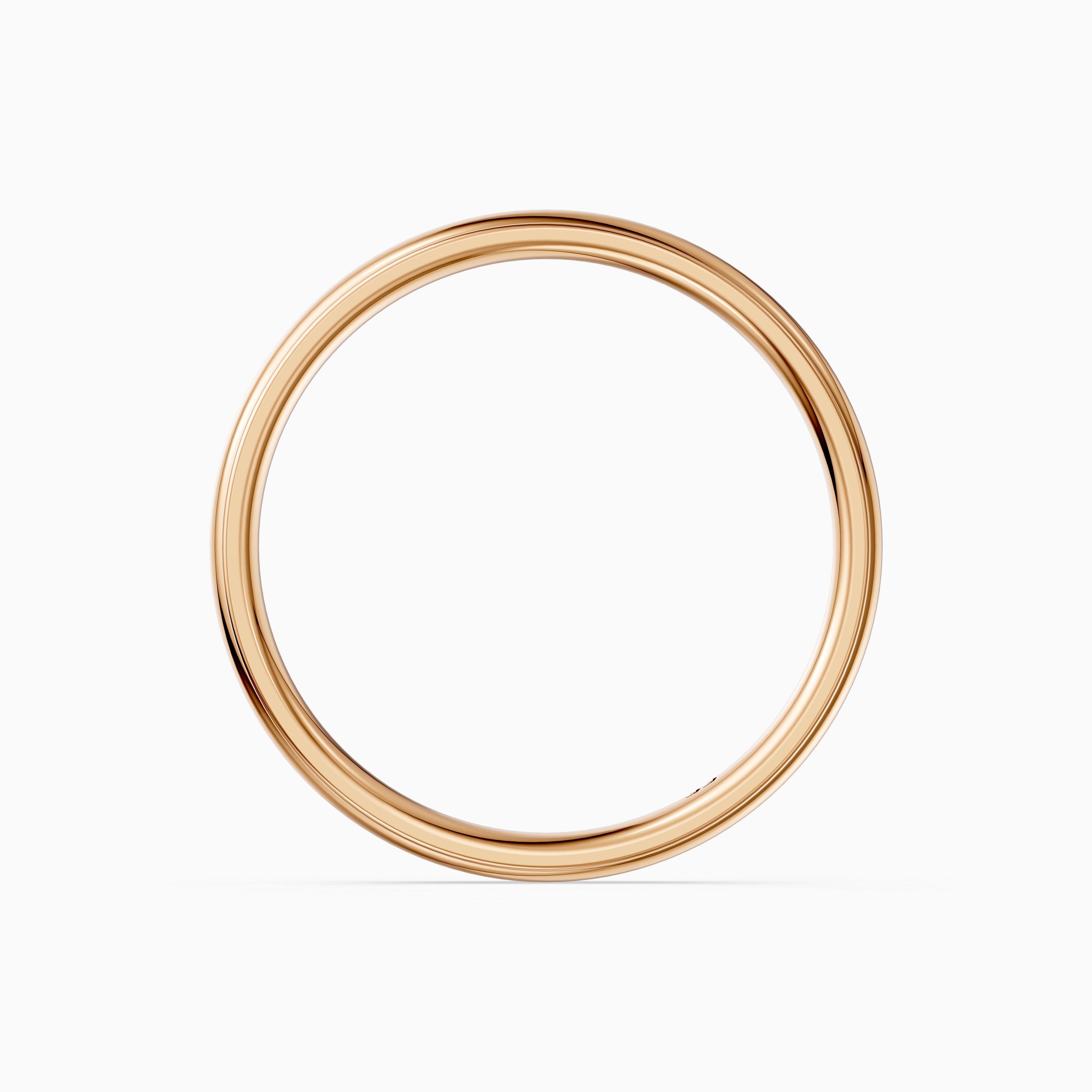 Nova Half Round Step Edge Plain Wedding Band