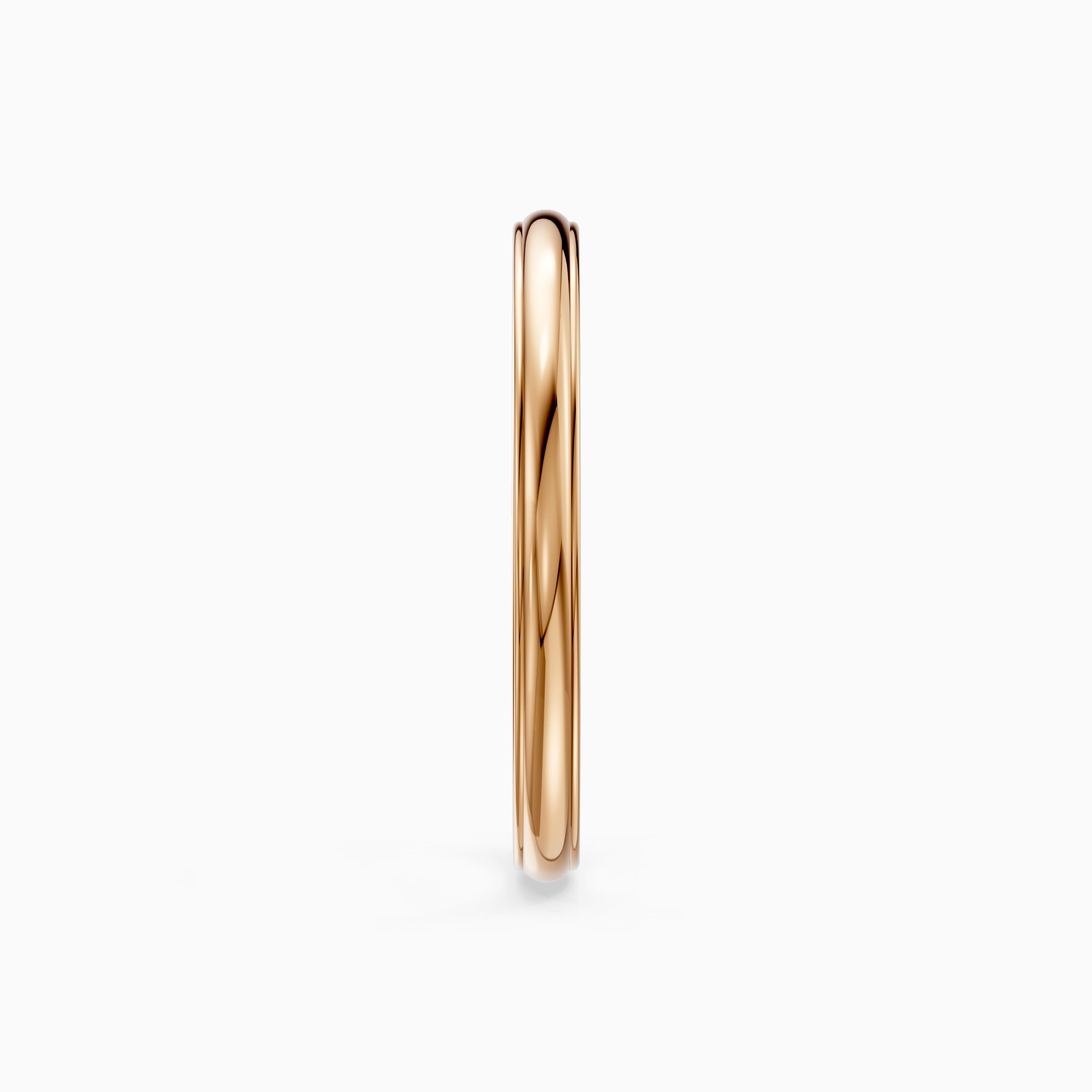 Nova Half Round Step Edge Plain Wedding Band