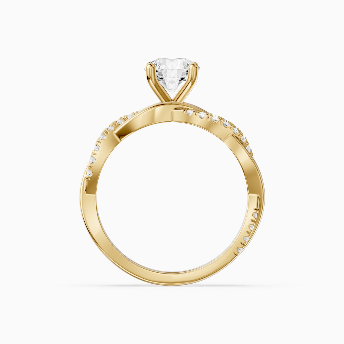 Isaura Round Lab Grown Diamond Twisted Bridal Set
