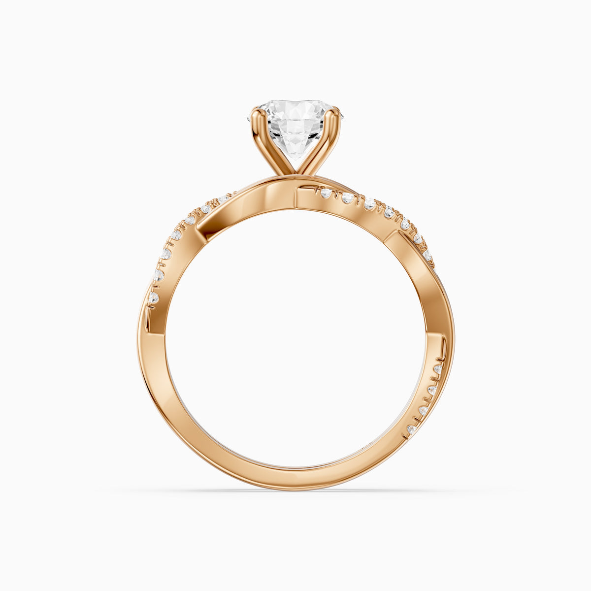 Isaura Round Lab Grown Diamond Twisted Bridal Set