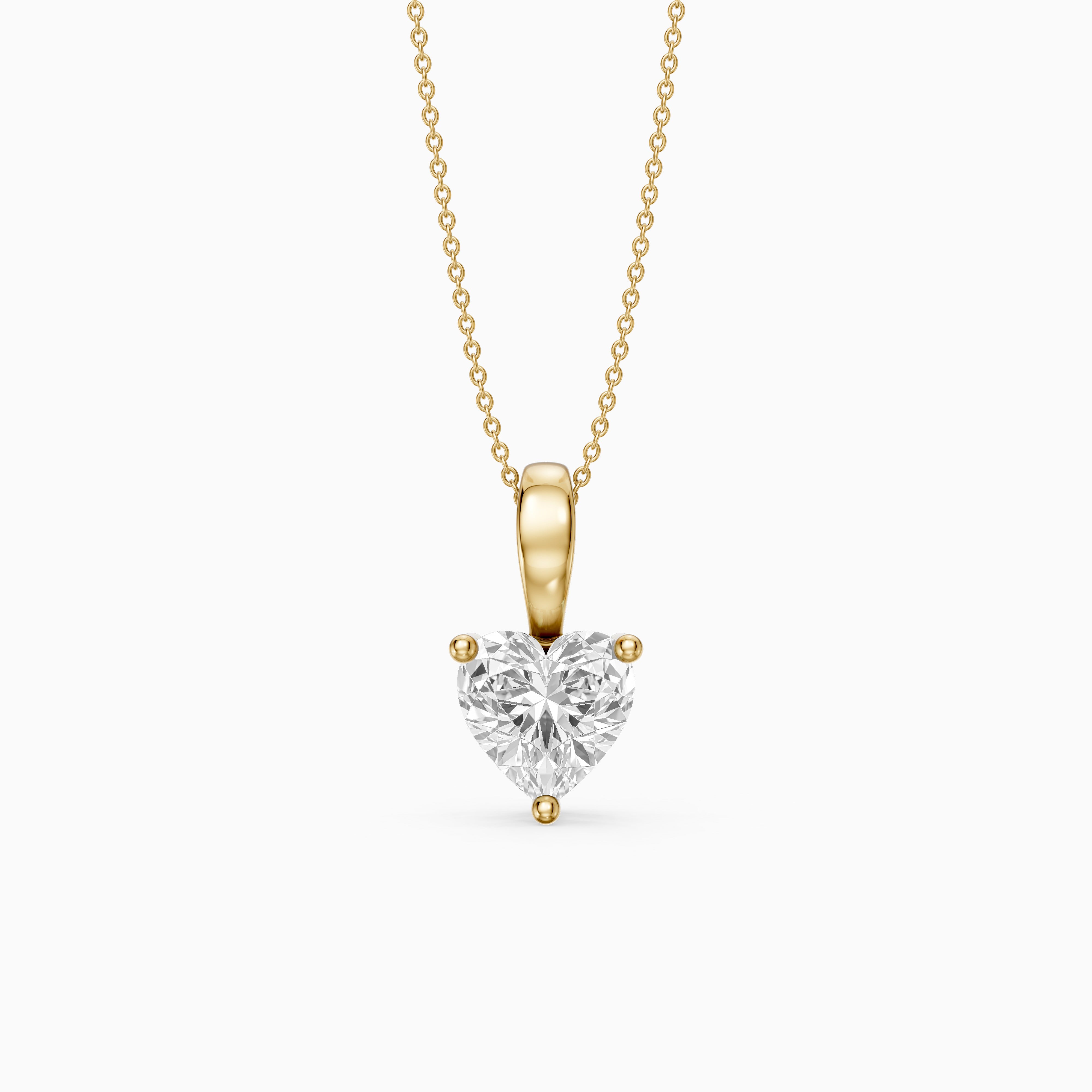 Suzy Heart Shape Lab Grown Diamond Solitaire Pendant