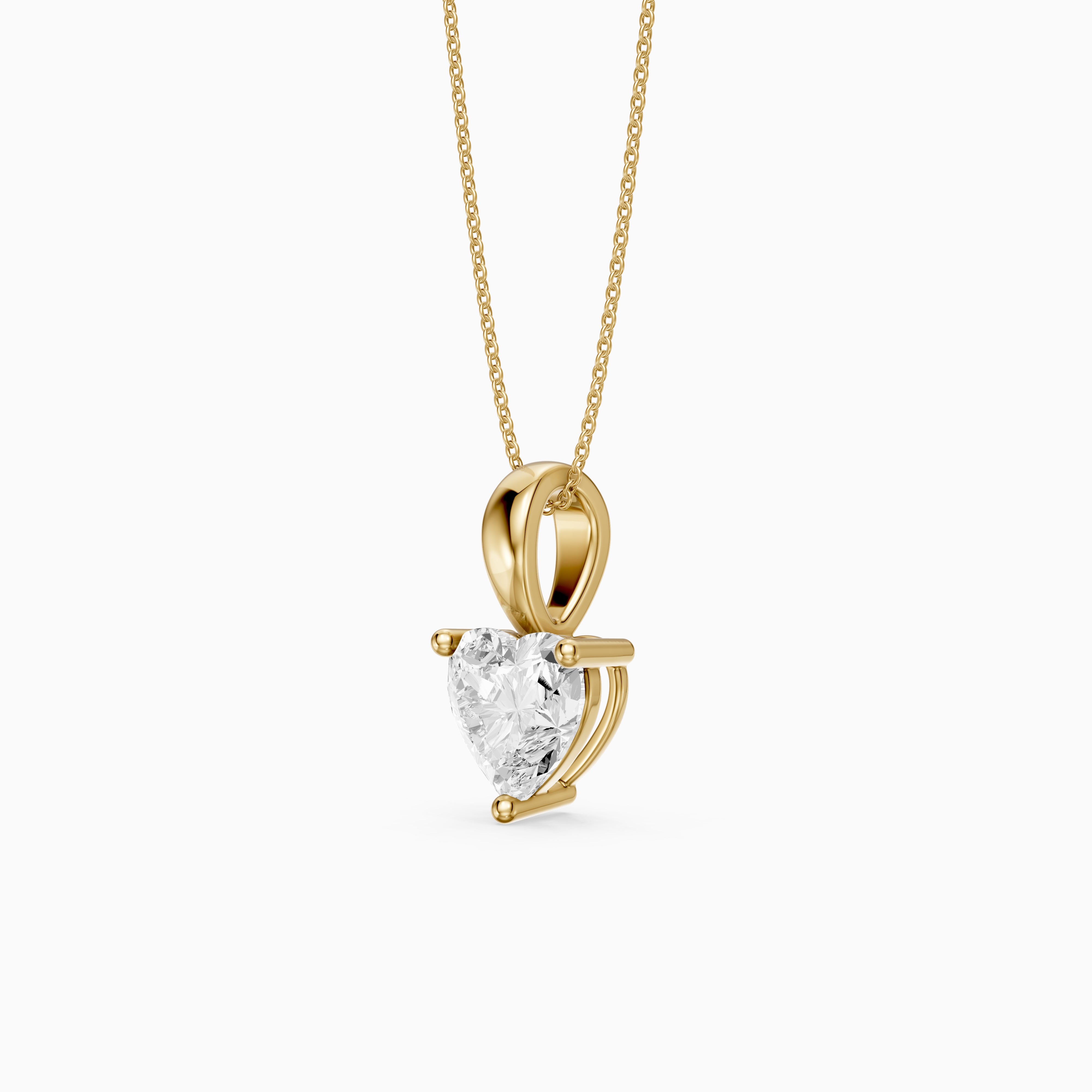 Suzy Heart Shape Lab Grown Diamond Solitaire Pendant