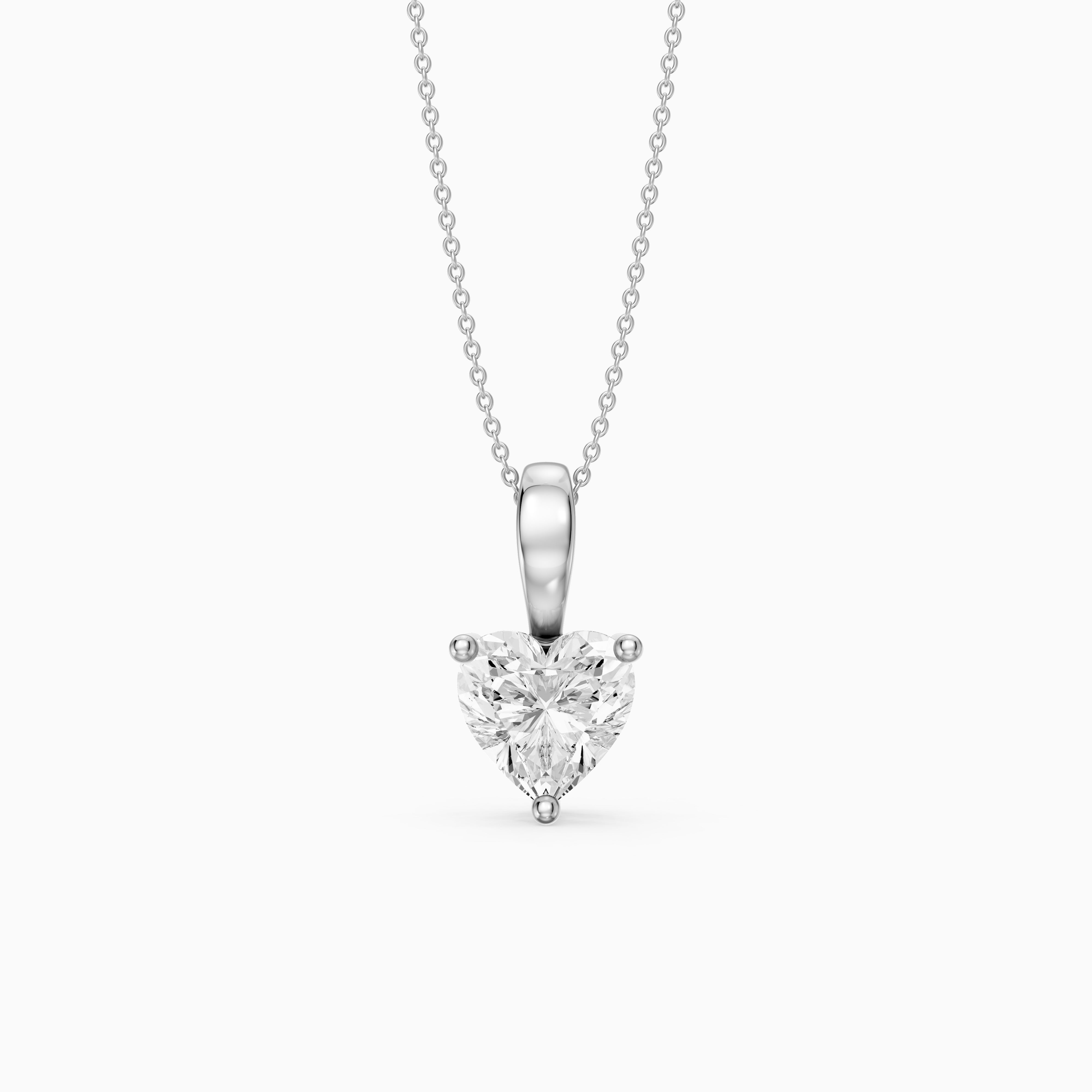 Suzy Heart Shape Lab Grown Diamond Solitaire Pendant