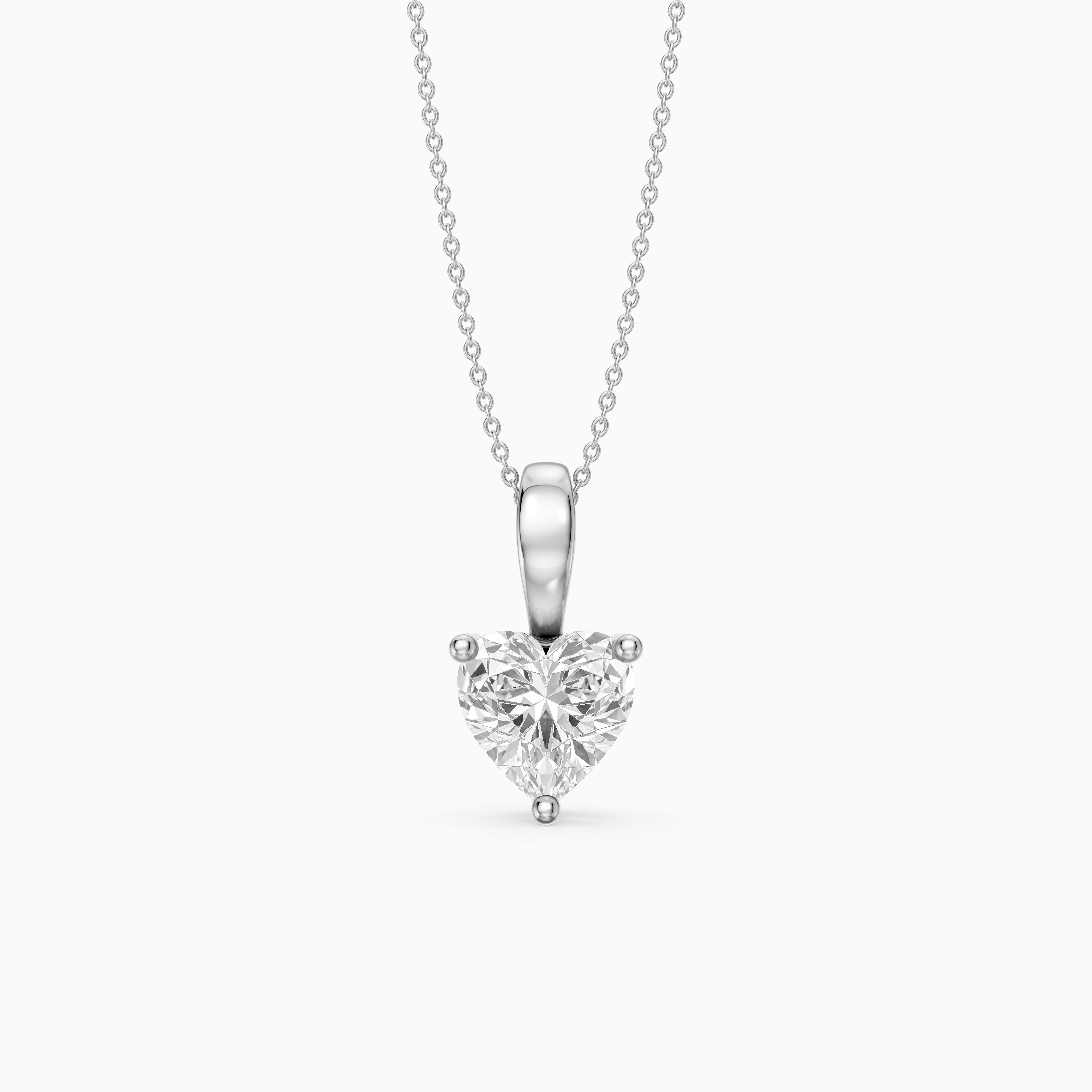 Suzy Heart Shape Lab Grown Diamond Solitaire Pendant