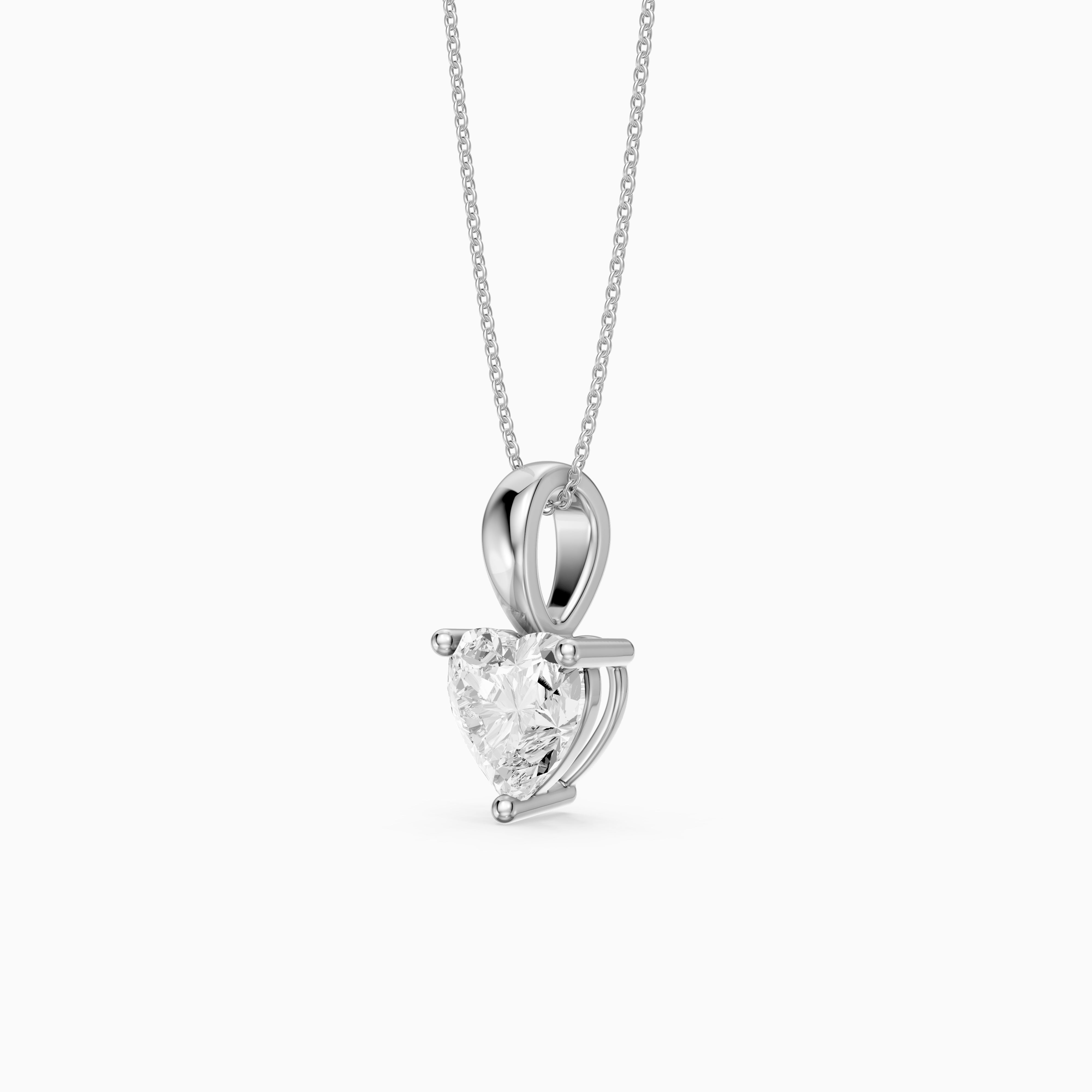 Suzy Heart Shape Lab Grown Diamond Solitaire Pendant