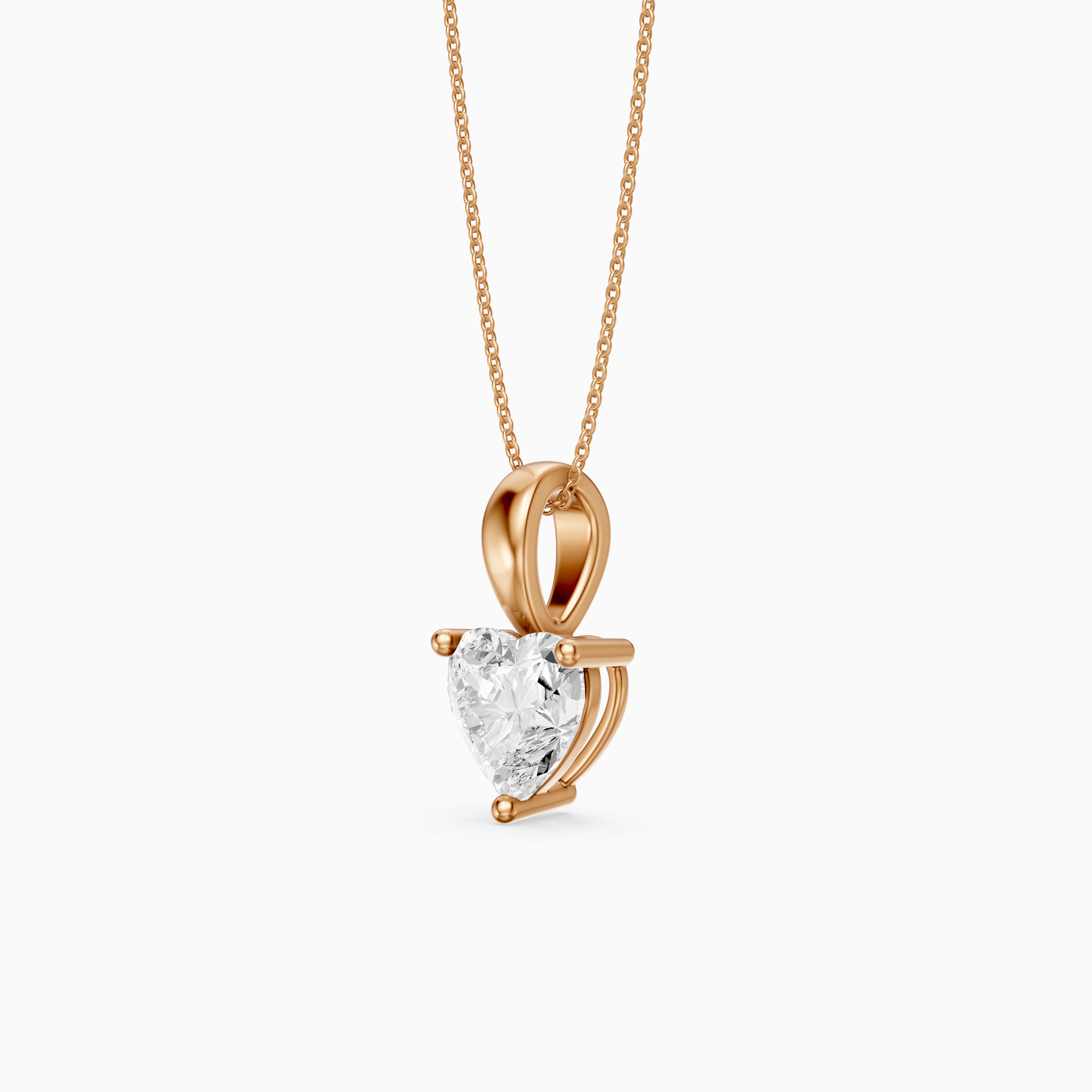 Suzy Heart Shape Lab Grown Diamond Solitaire Pendant
