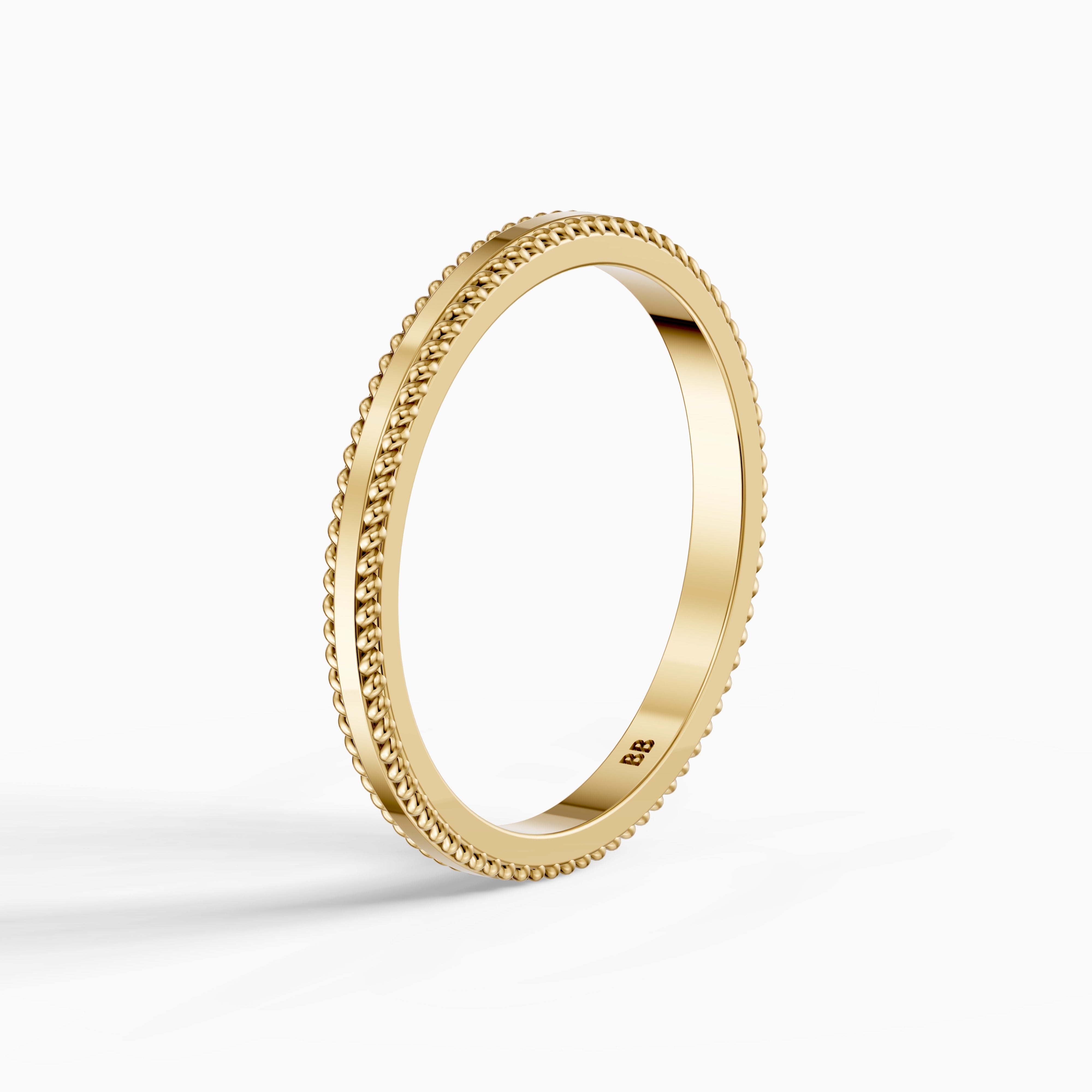 Indie Flat Rope Plain Wedding Band