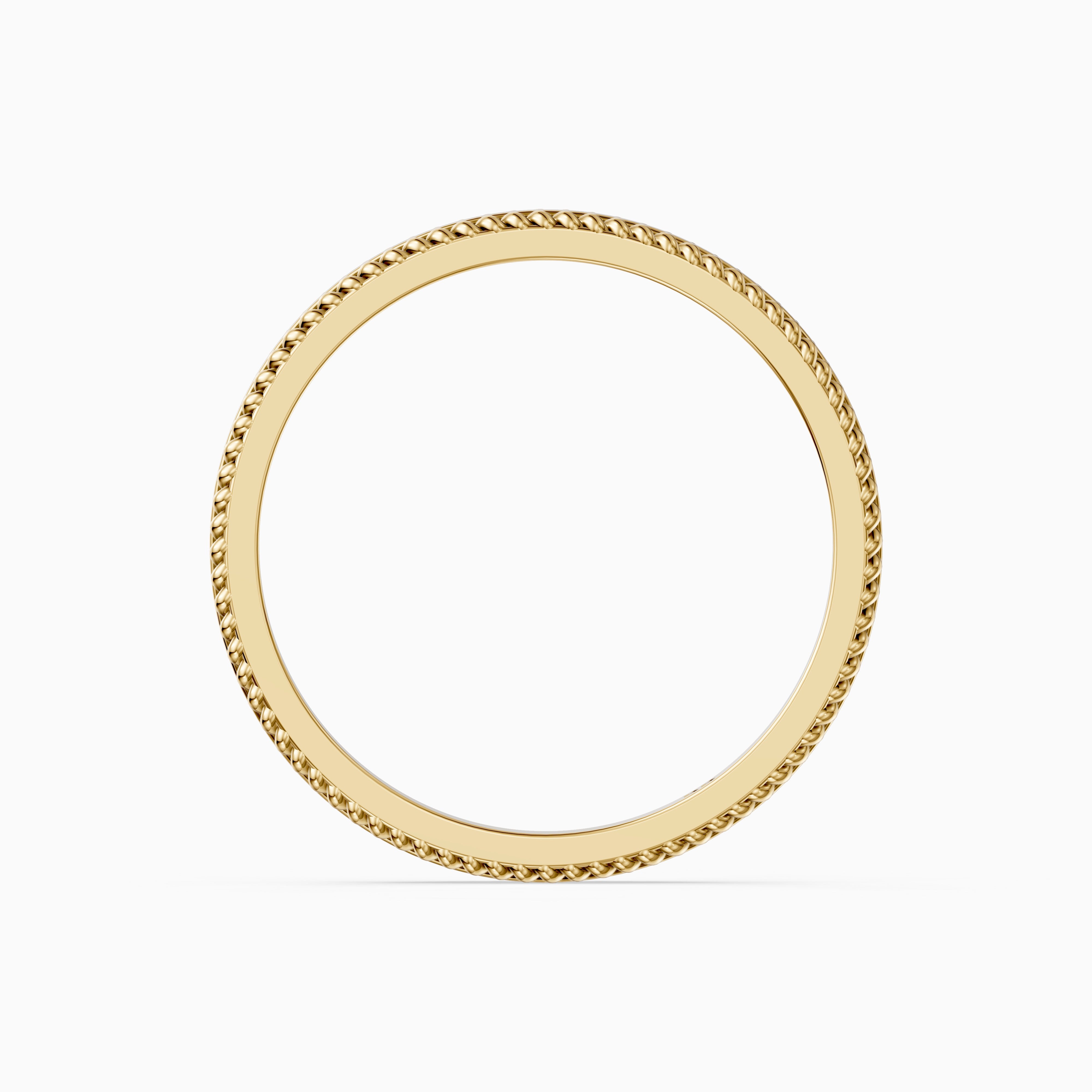 Indie Flat Rope Plain Wedding Band