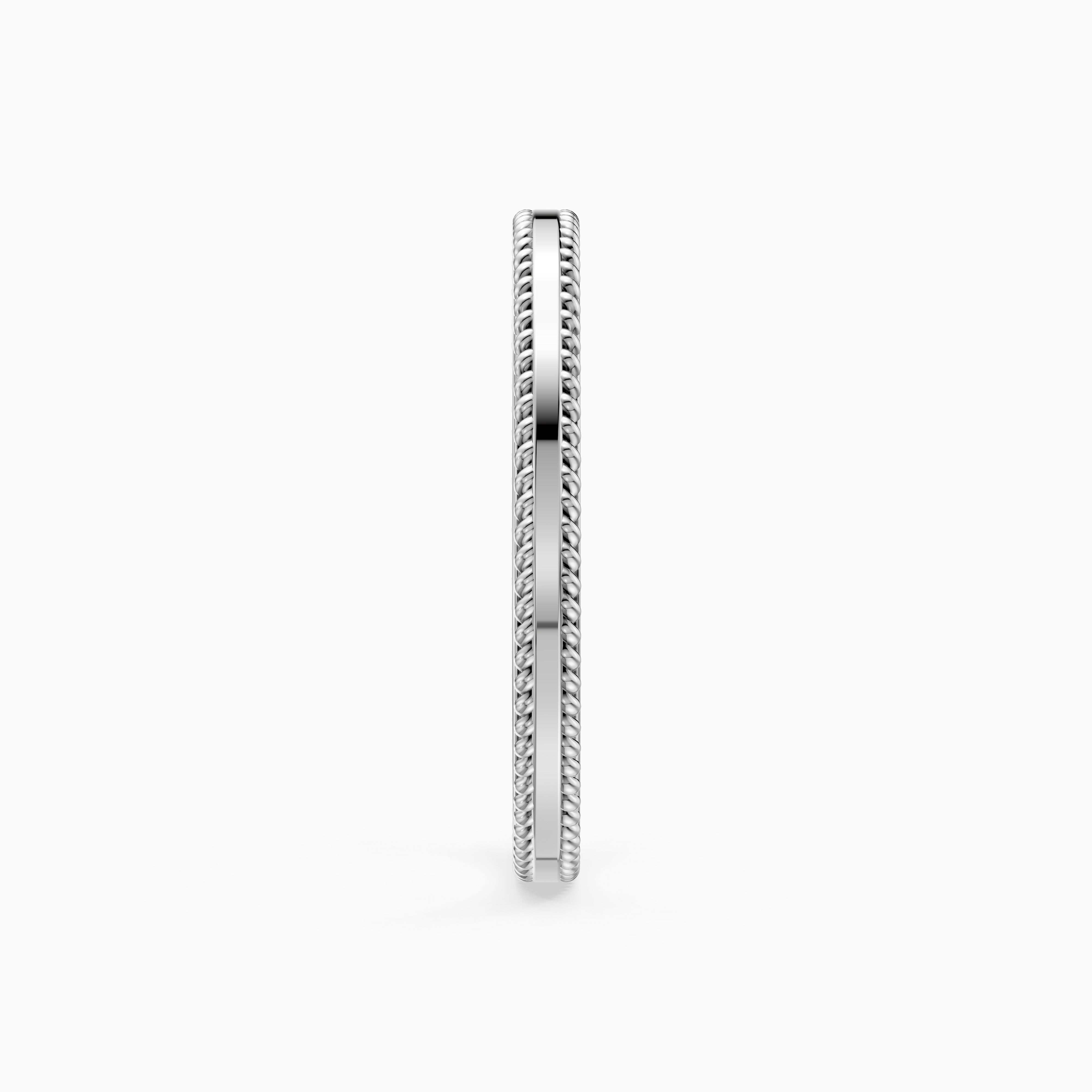 Indie Flat Rope Plain Wedding Band