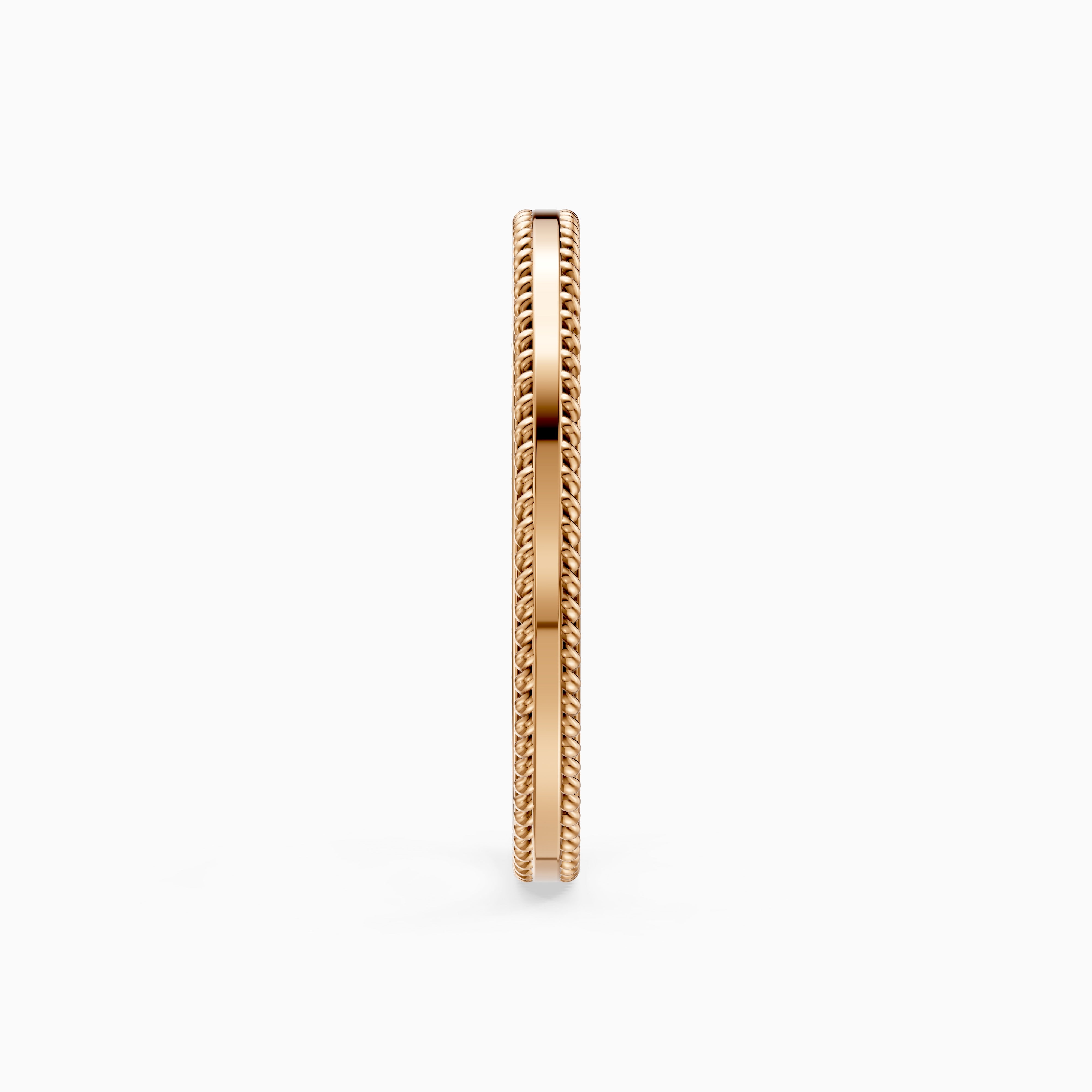 Indie Flat Rope Plain Wedding Band