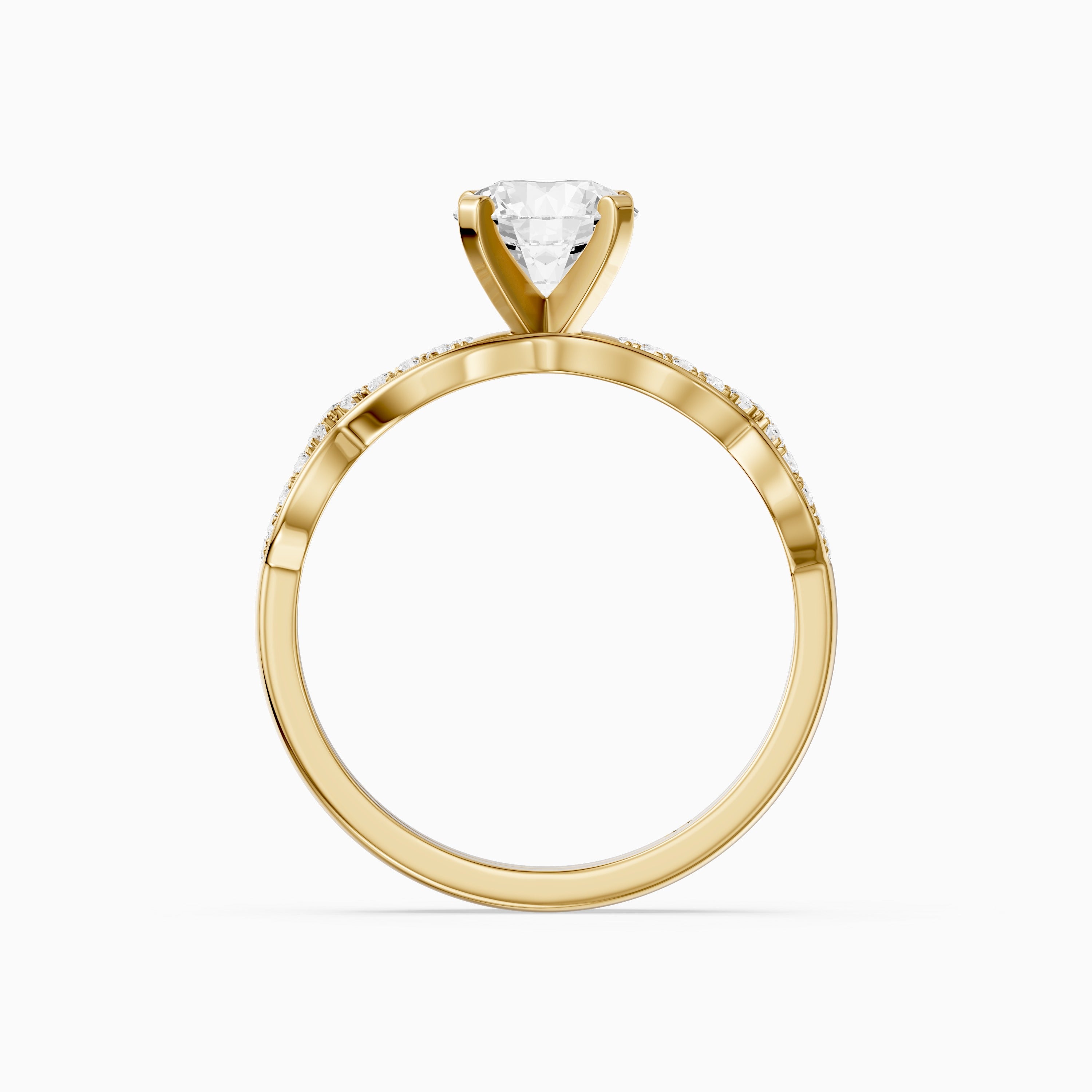 Bertina Round Lab Grown Diamond Infinity Twist Bridal Set