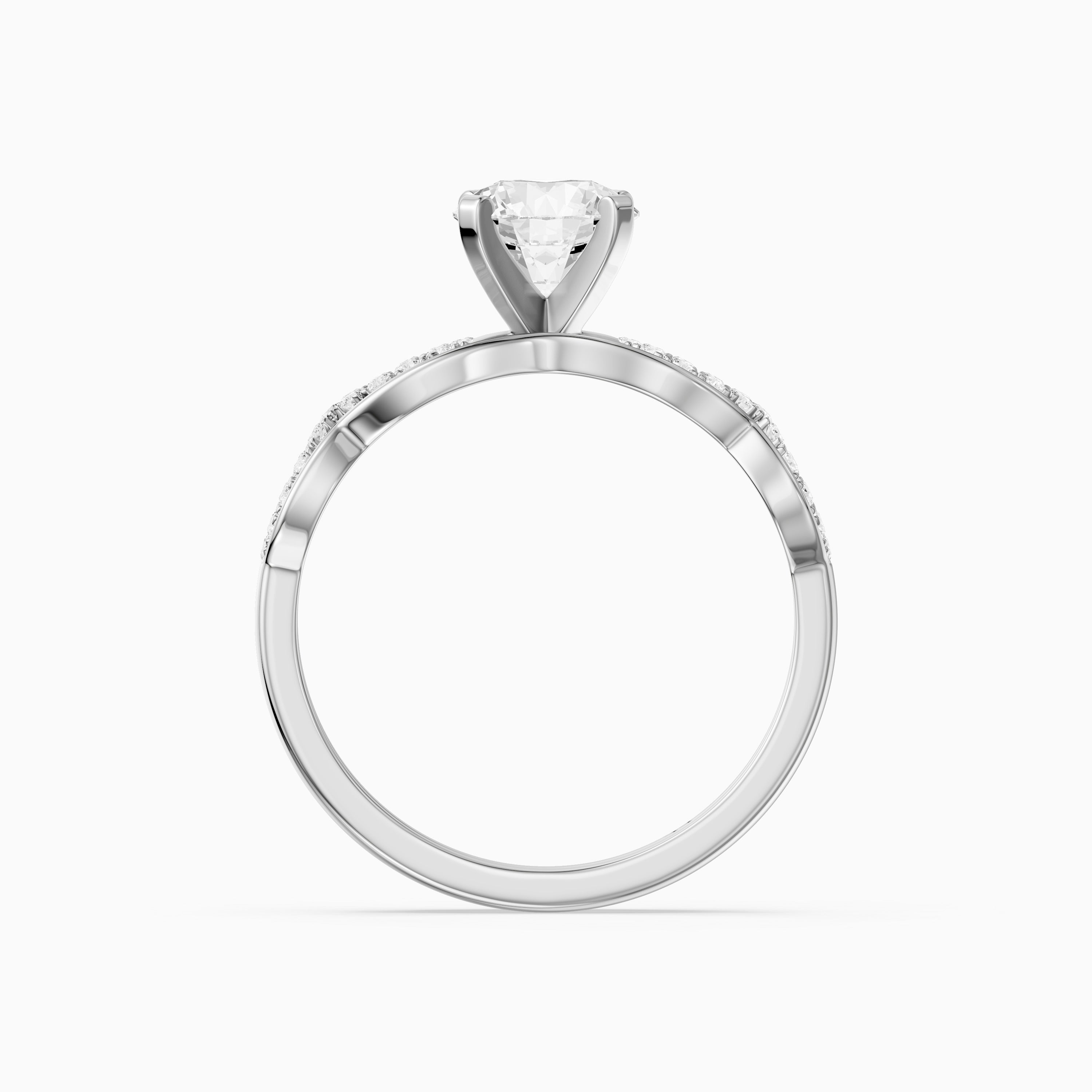 Bertina Round Lab Grown Diamond Infinity Twist Bridal Set