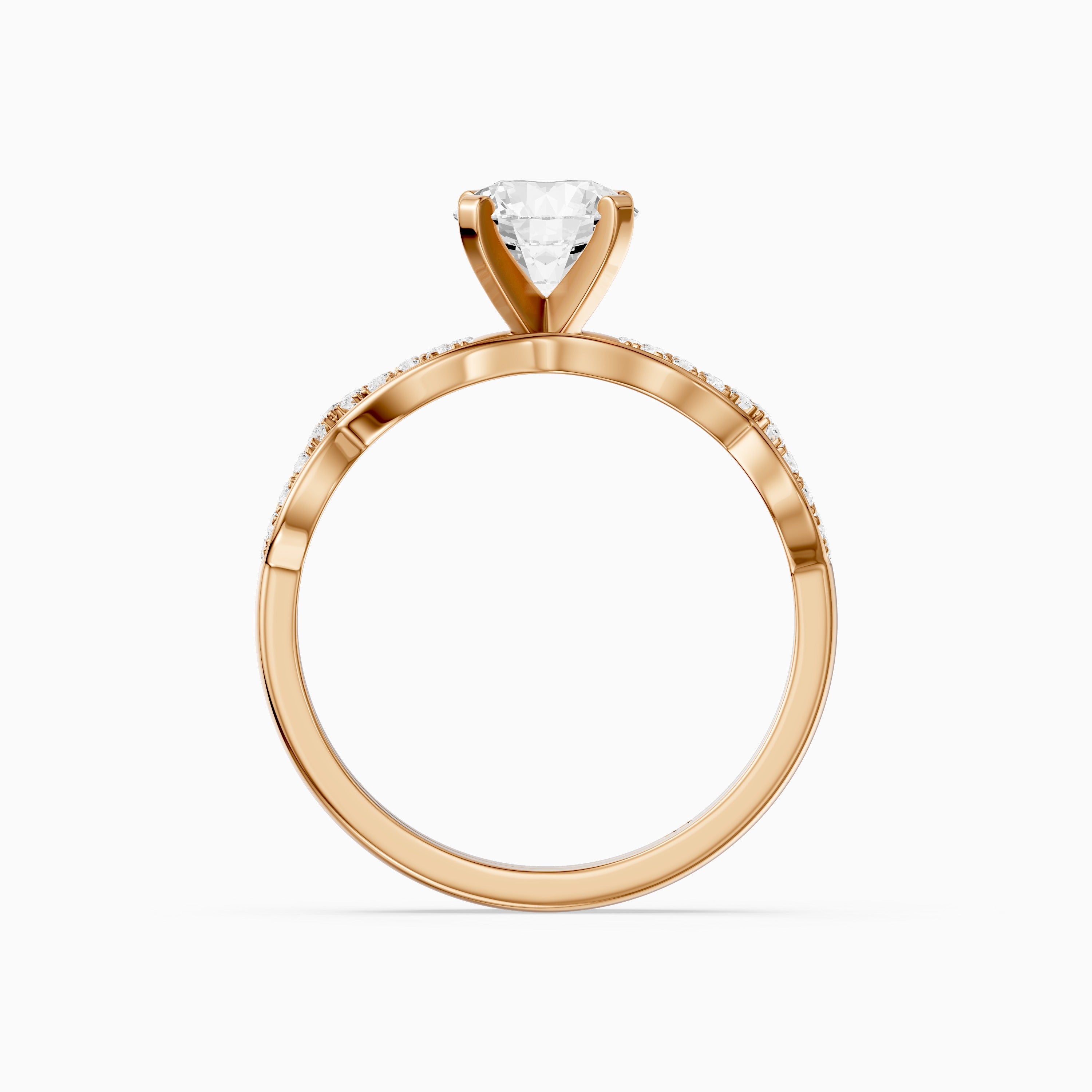 Bertina Round Lab Grown Diamond Infinity Twist Bridal Set
