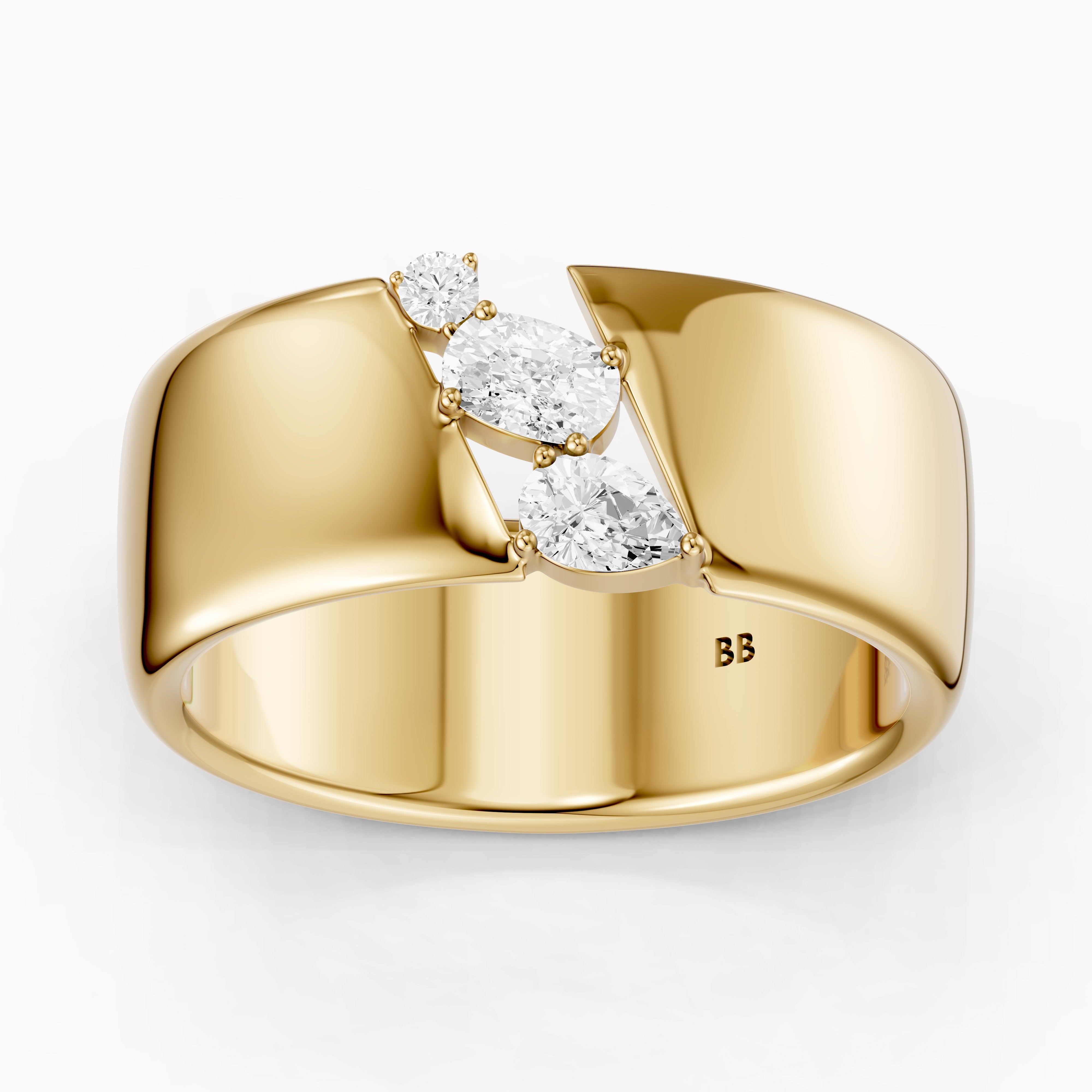 Henley Mixed Shape Lab Diamond Open Design Cigar Band